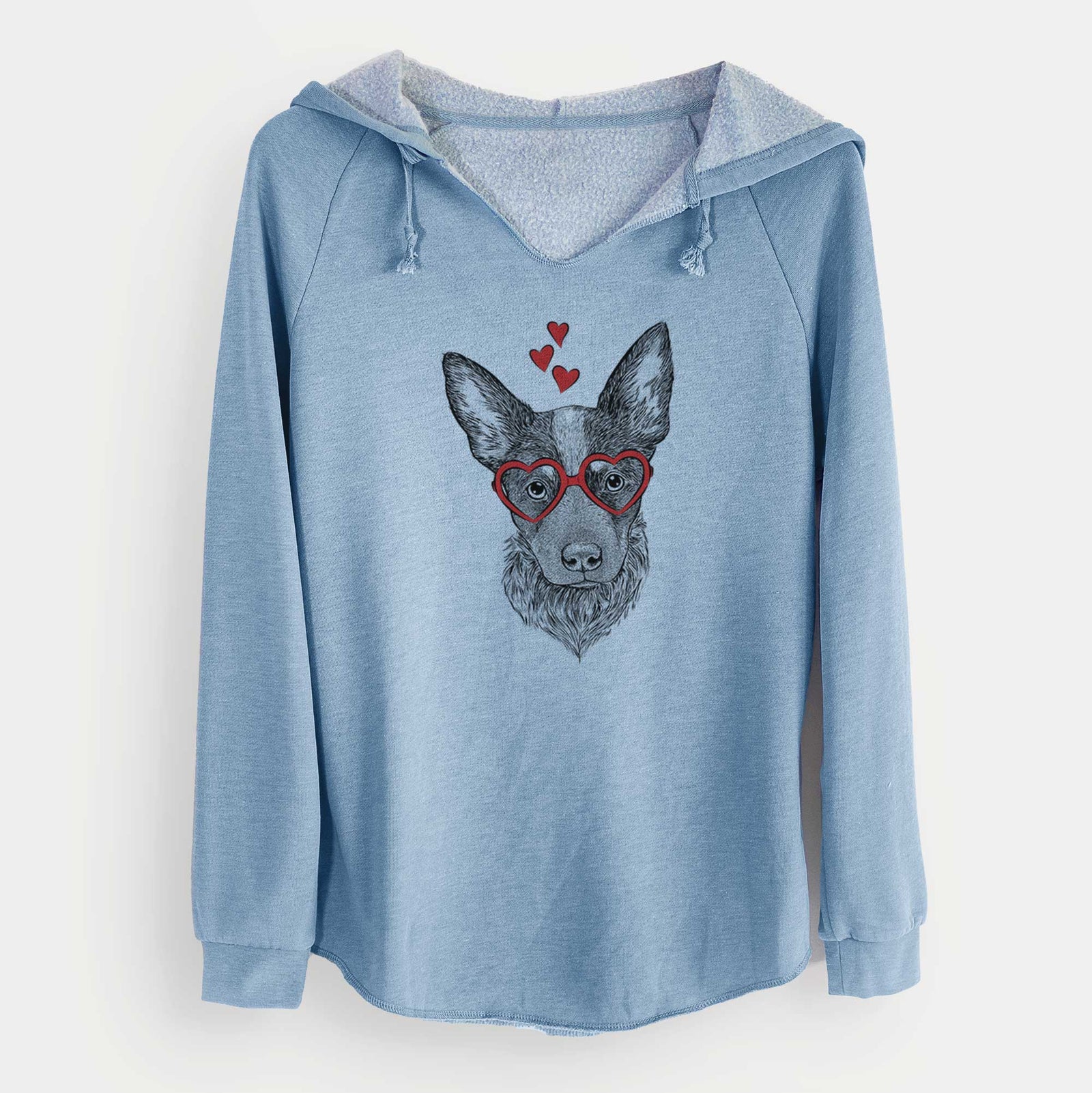 Valentine Bella the Blue Heeler Puppy - Cali Wave Hooded Sweatshirt