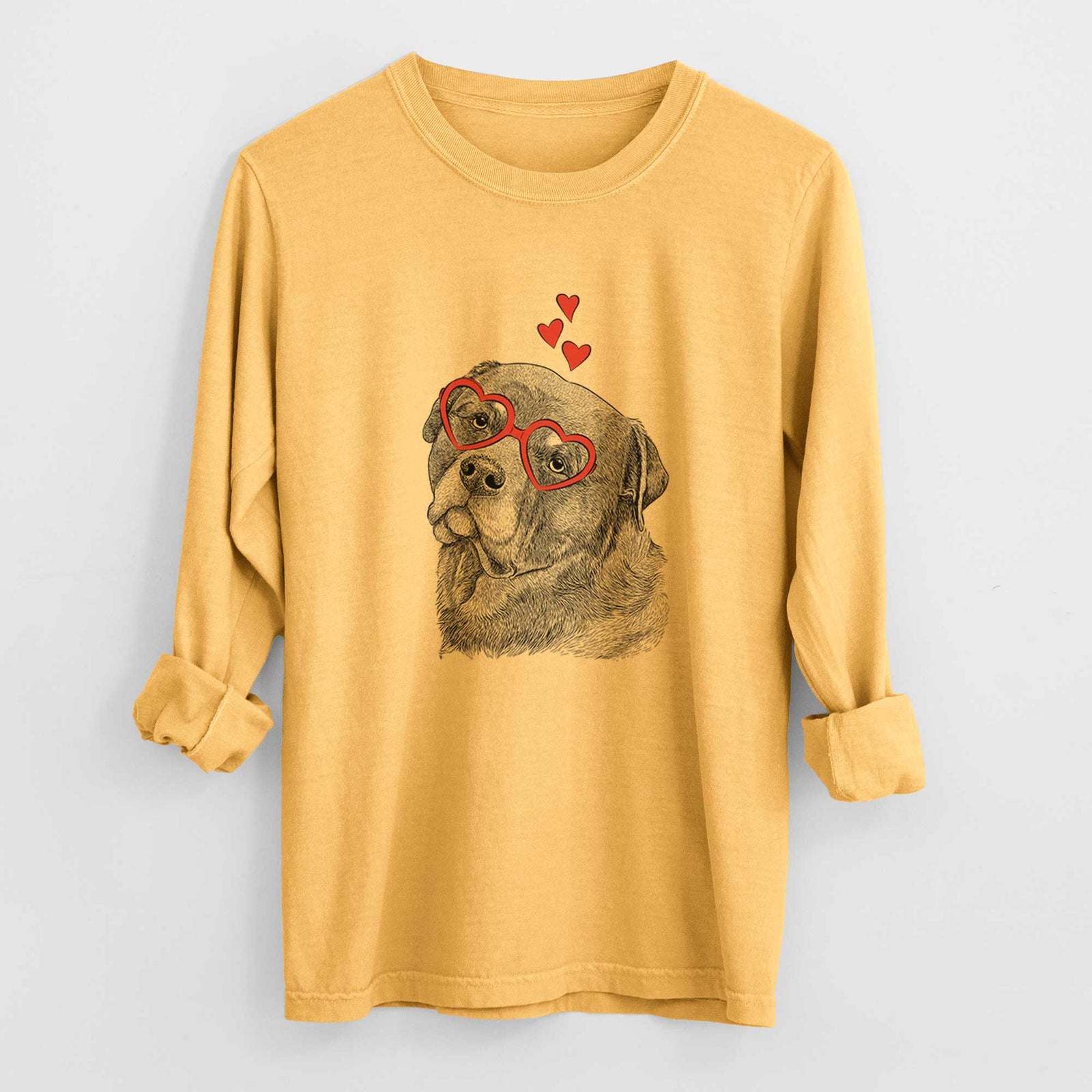 Valentine Bender the Rottweiler - Heavyweight 100% Cotton Long Sleeve