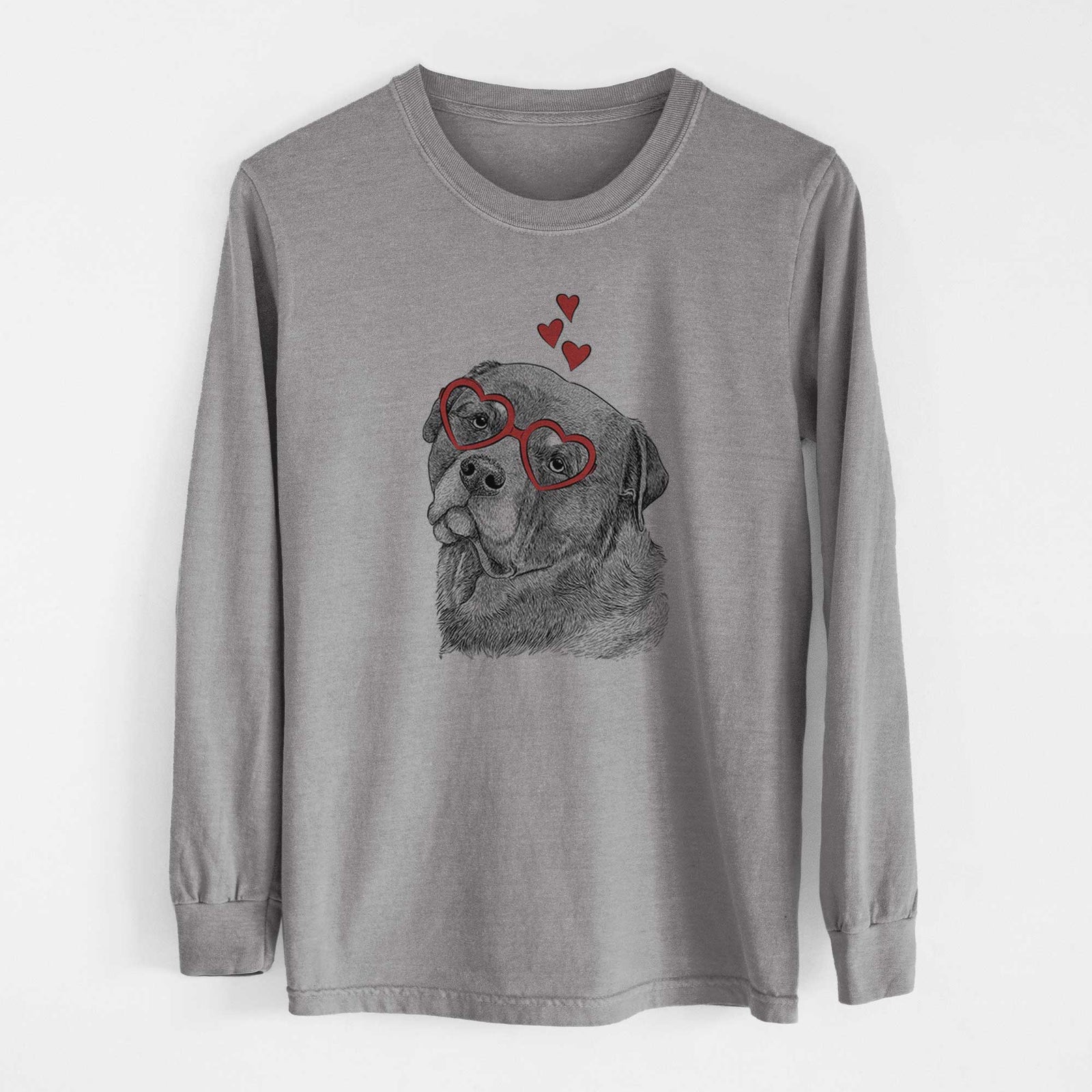 Valentine Bender the Rottweiler - Heavyweight 100% Cotton Long Sleeve