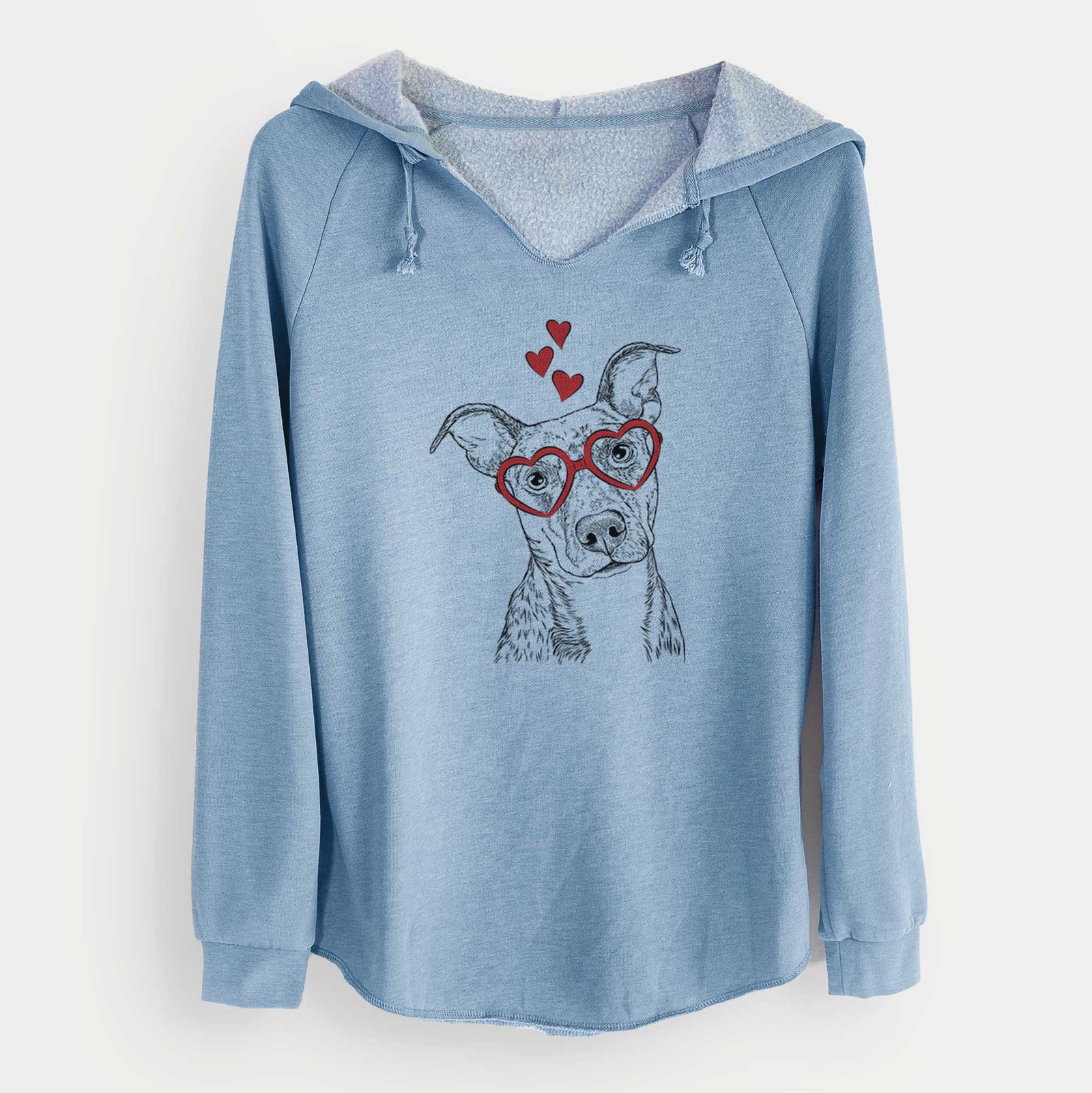 Valentine Bianca the Mixed Breed - Cali Wave Hooded Sweatshirt