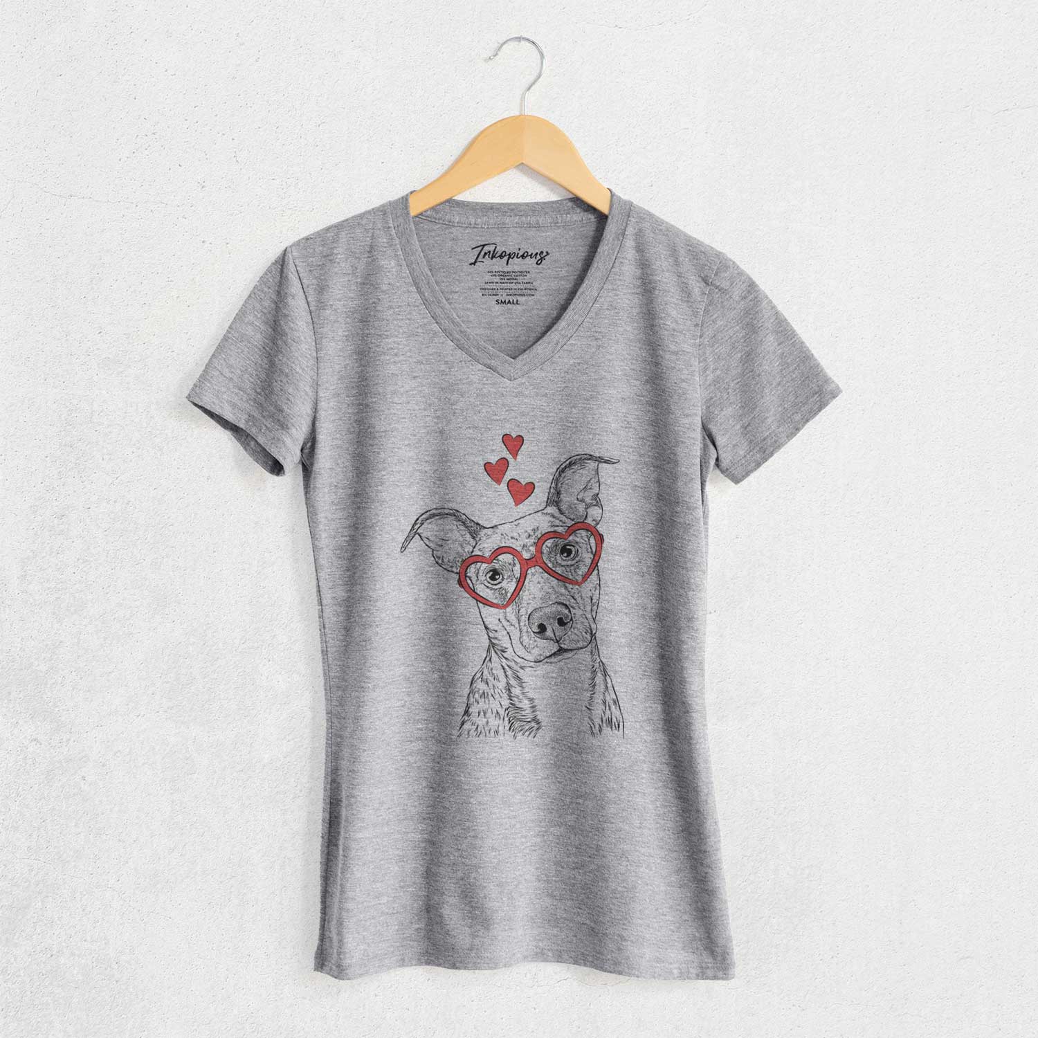 Valentine Bianca the Mixed Breed - Women's V-neck Shirt