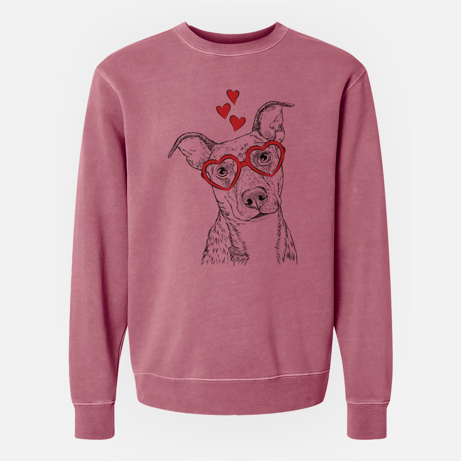 Valentine Bianca the Mixed Breed - Unisex Pigment Dyed Crew Sweatshirt