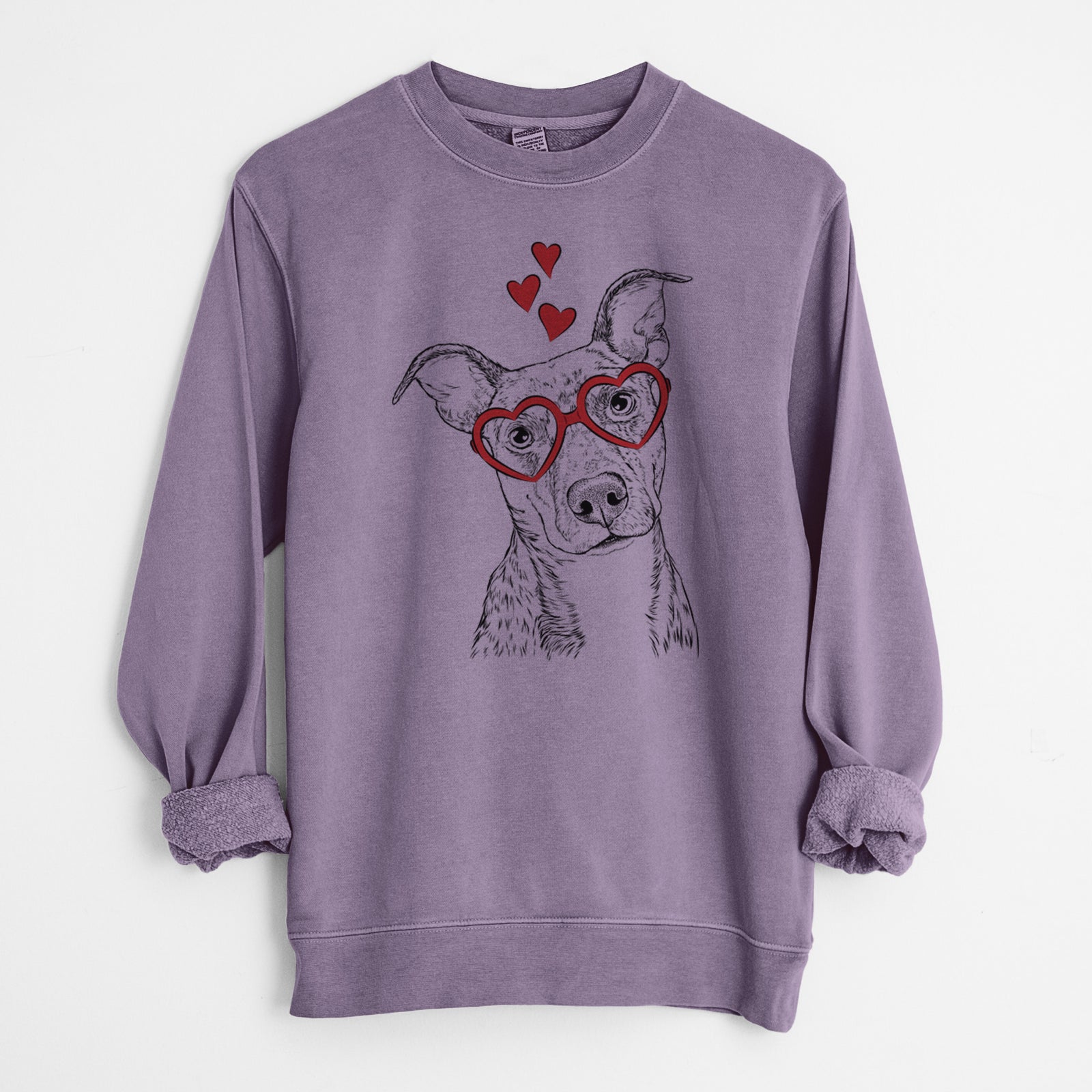 Valentine Bianca the Mixed Breed - Unisex Pigment Dyed Crew Sweatshirt