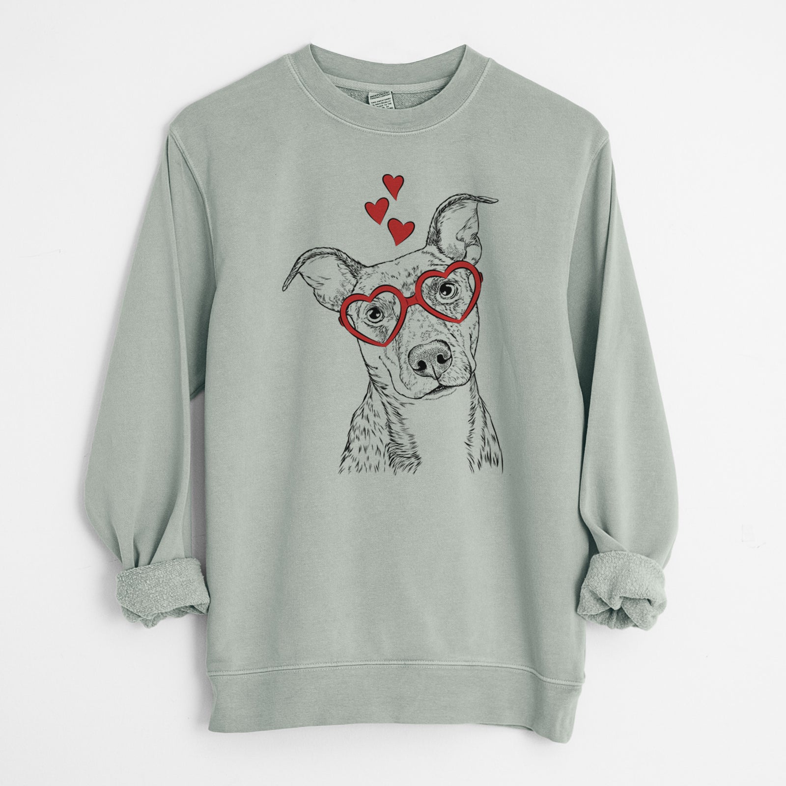 Valentine Bianca the Mixed Breed - Unisex Pigment Dyed Crew Sweatshirt