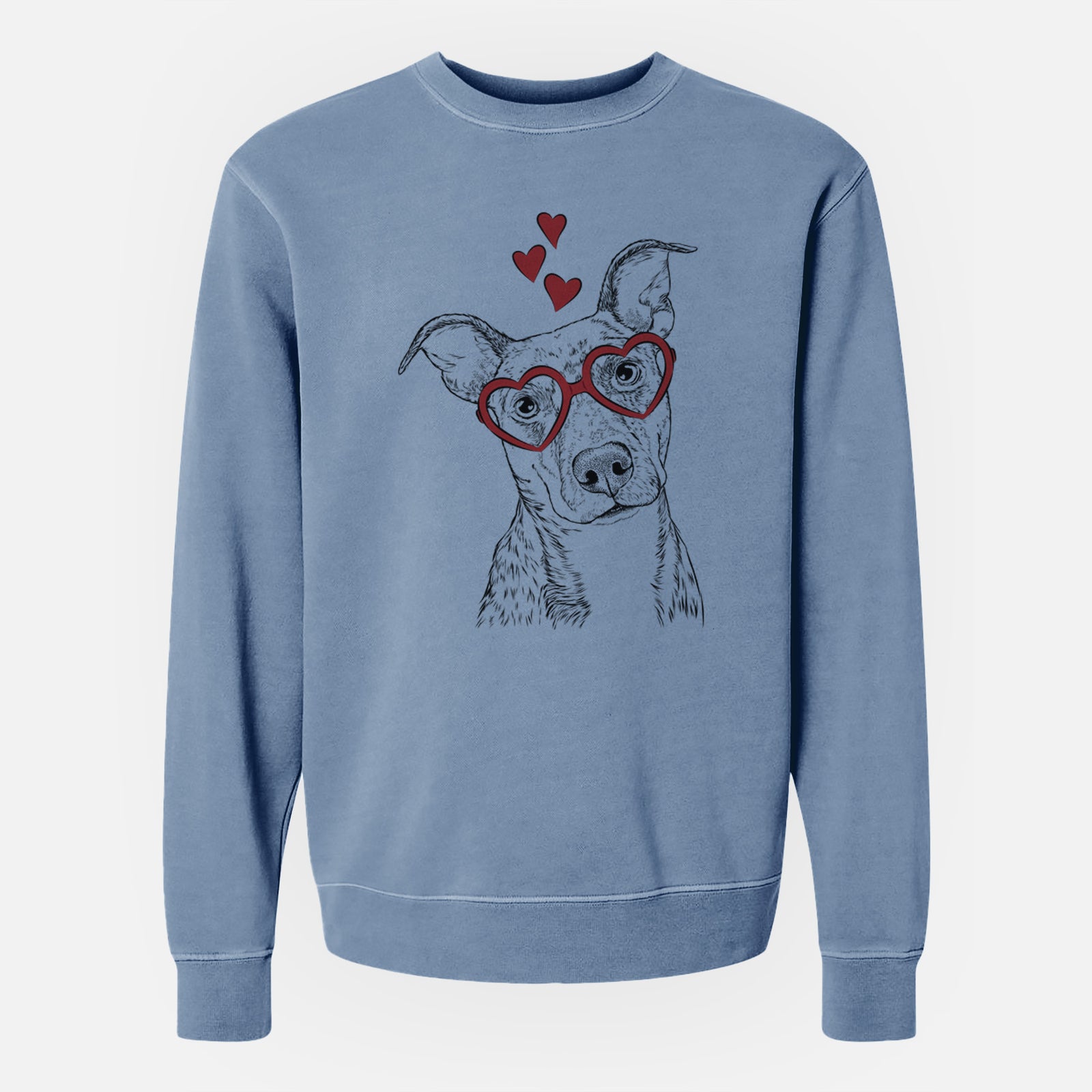Valentine Bianca the Mixed Breed - Unisex Pigment Dyed Crew Sweatshirt