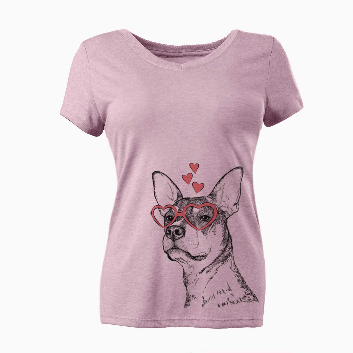 Valentine Bill the Heeler Mix - Women's V-neck Shirt