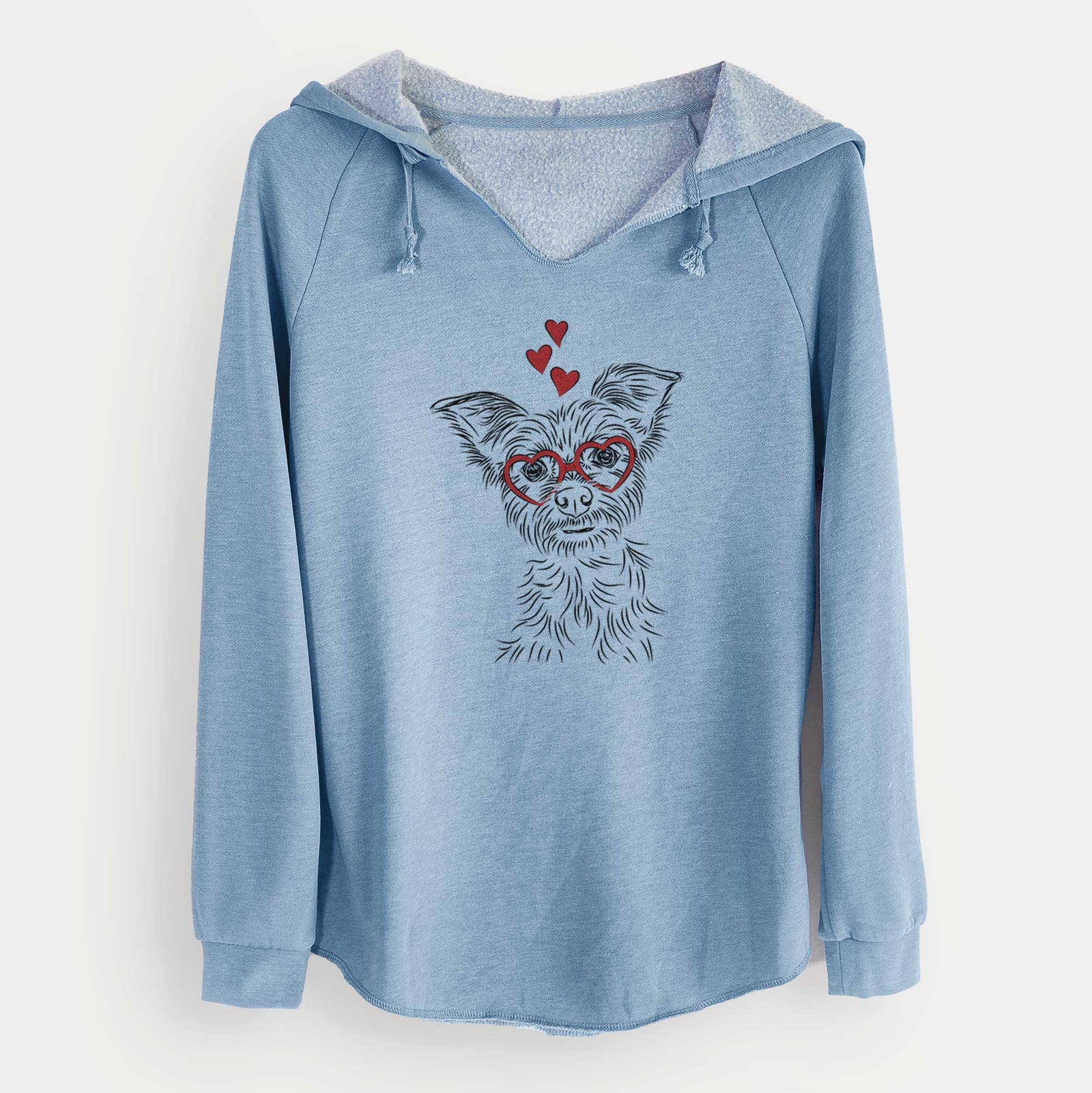 Valentine Bingo the Yorkshire Terrier - Cali Wave Hooded Sweatshirt