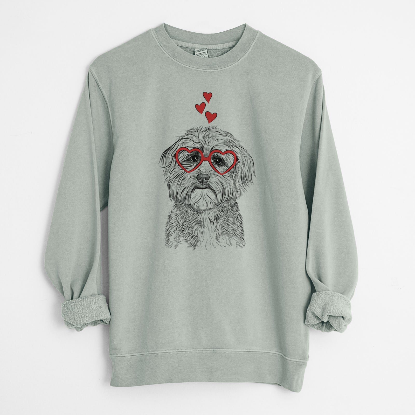 Valentine Bingo the Mixed Breed - Unisex Pigment Dyed Crew Sweatshirt