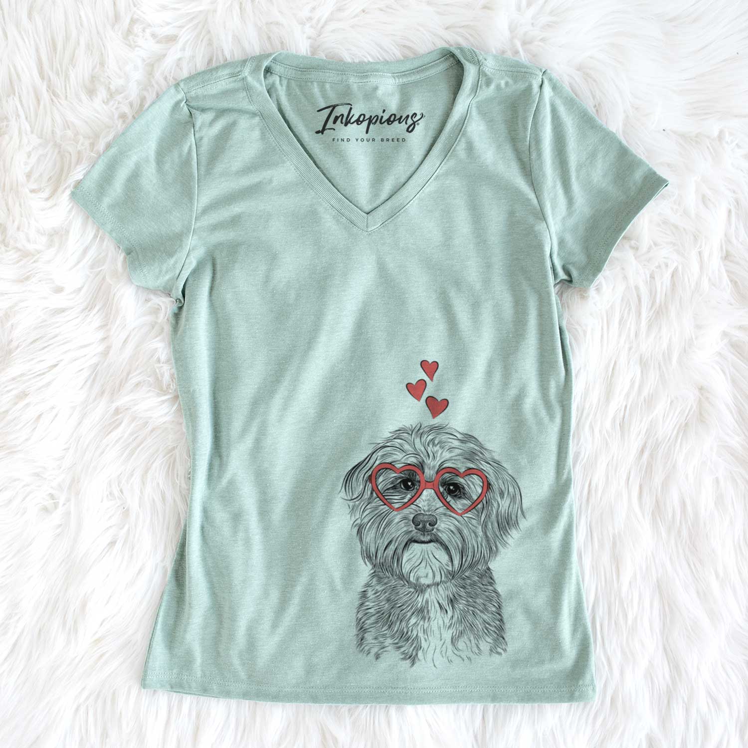 Valentine Bingo the Mixed Breed - Women's V-neck Shirt
