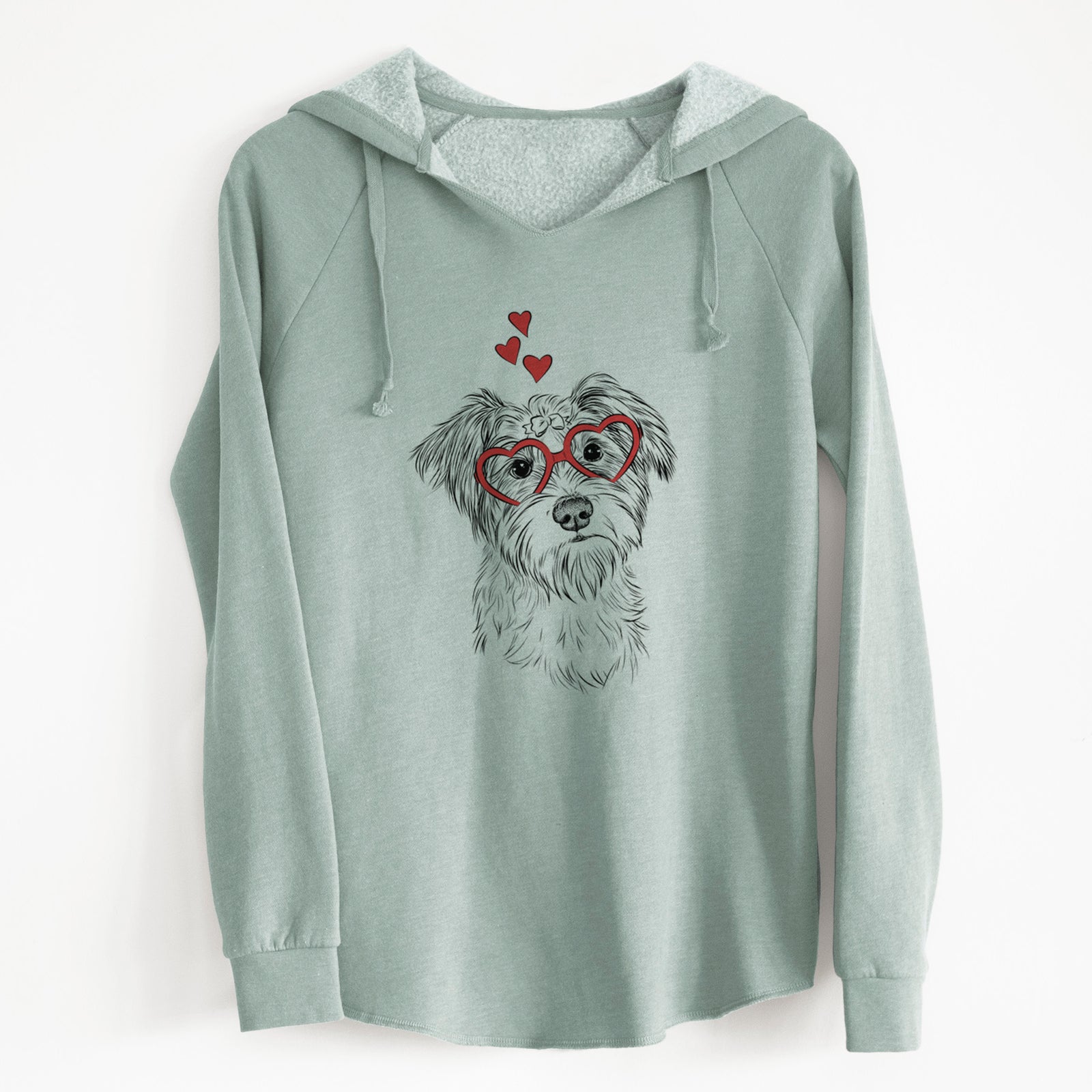 Valentine Birdee the Schnauzer Mix - Cali Wave Hooded Sweatshirt