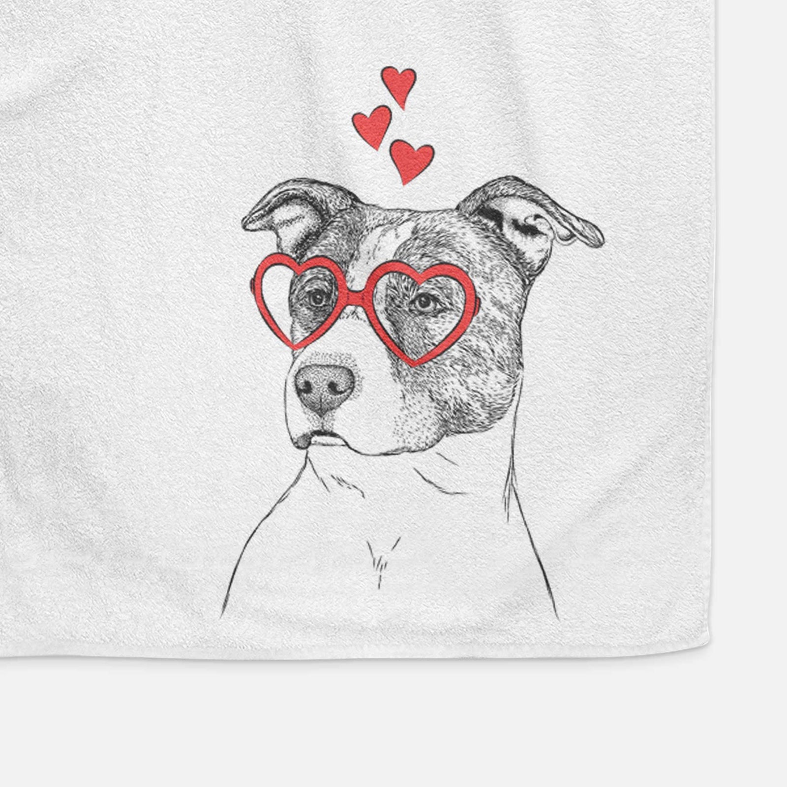 Blu the Pitbull Decorative Hand Towel