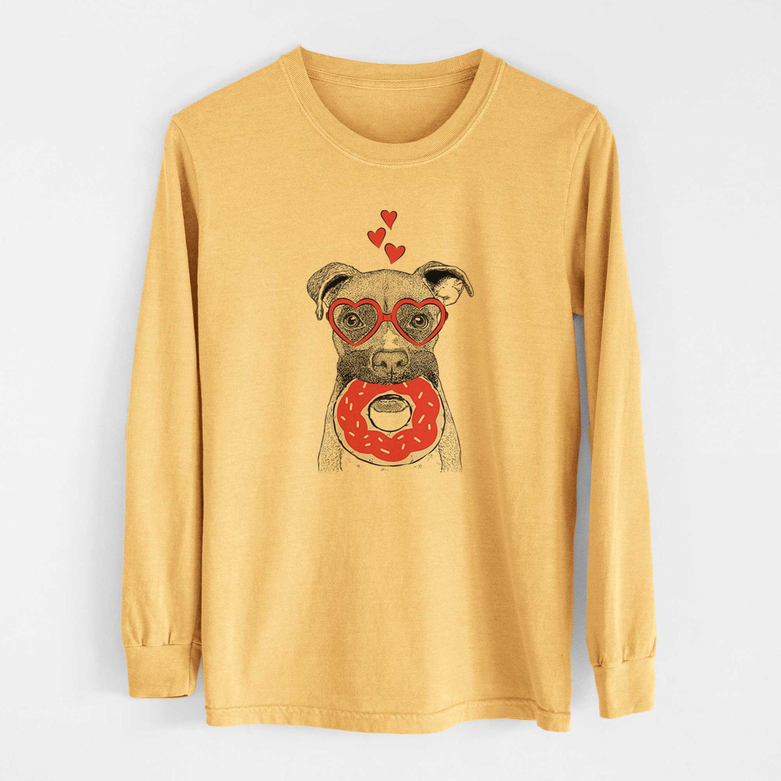 Valentine Bo the Boxer - Heavyweight 100% Cotton Long Sleeve