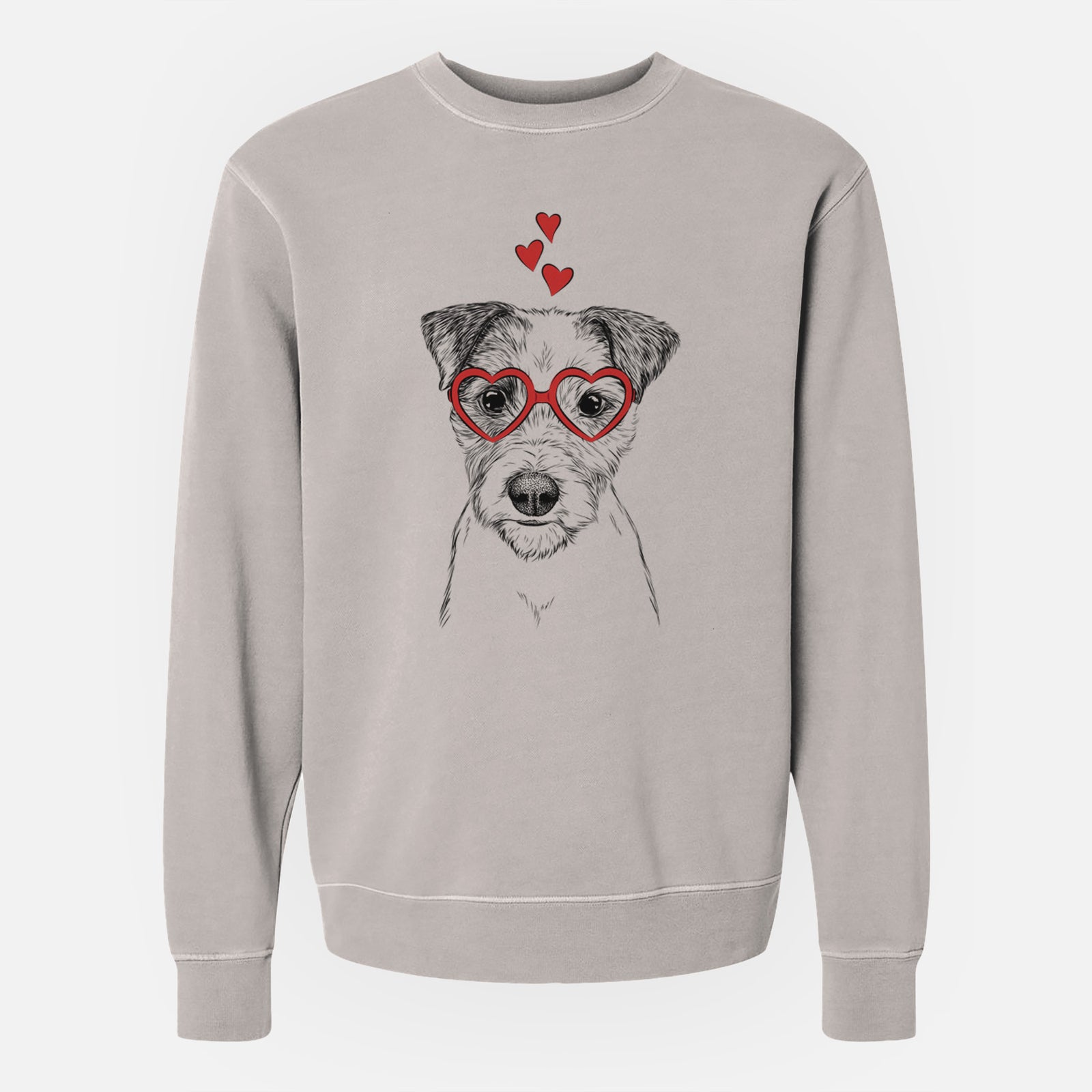 Valentine Bogart the Parson Russell Terrier - Unisex Pigment Dyed Crew Sweatshirt