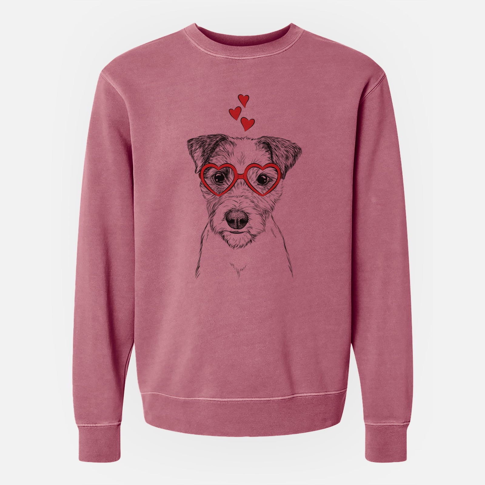 Valentine Bogart the Parson Russell Terrier - Unisex Pigment Dyed Crew Sweatshirt
