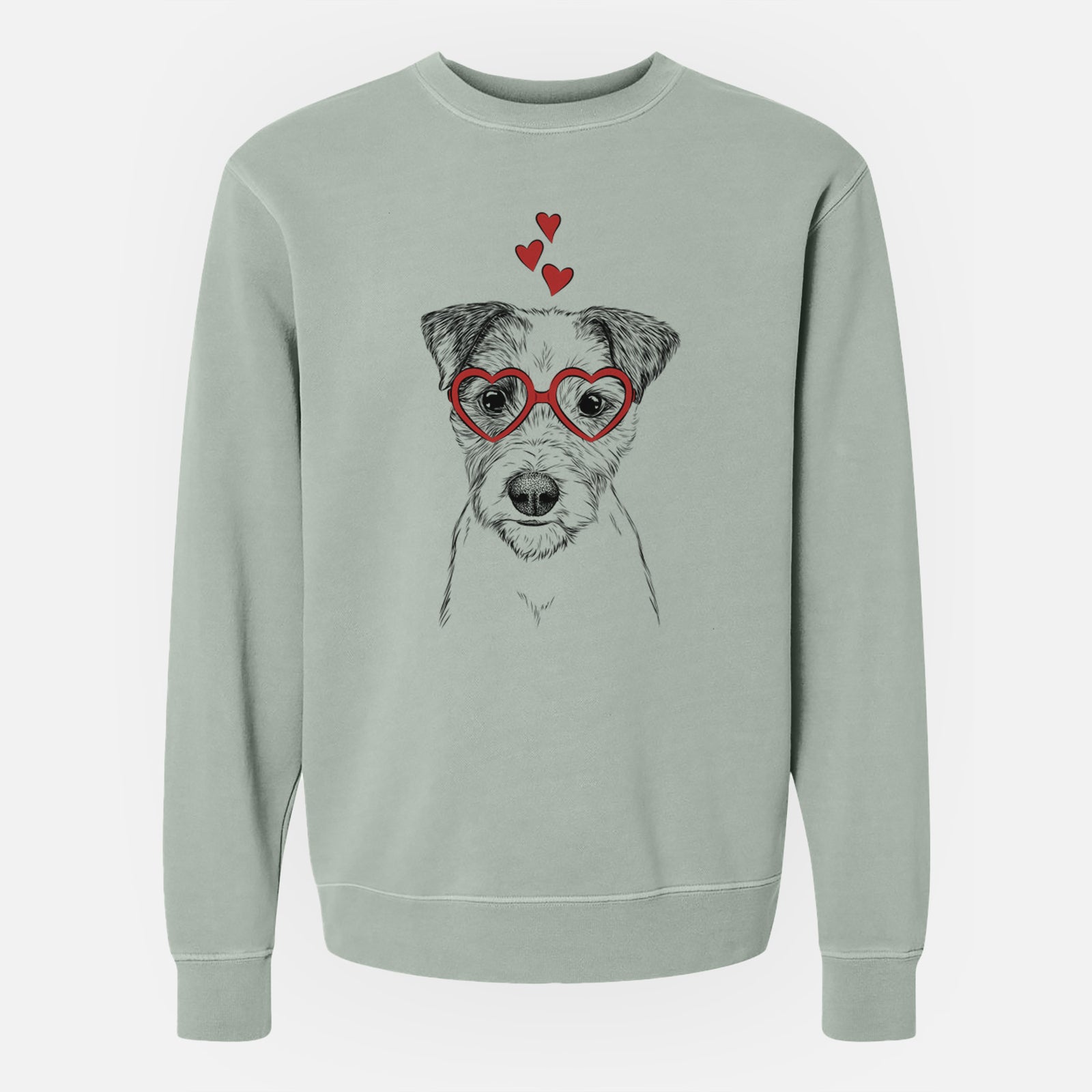 Valentine Bogart the Parson Russell Terrier - Unisex Pigment Dyed Crew Sweatshirt