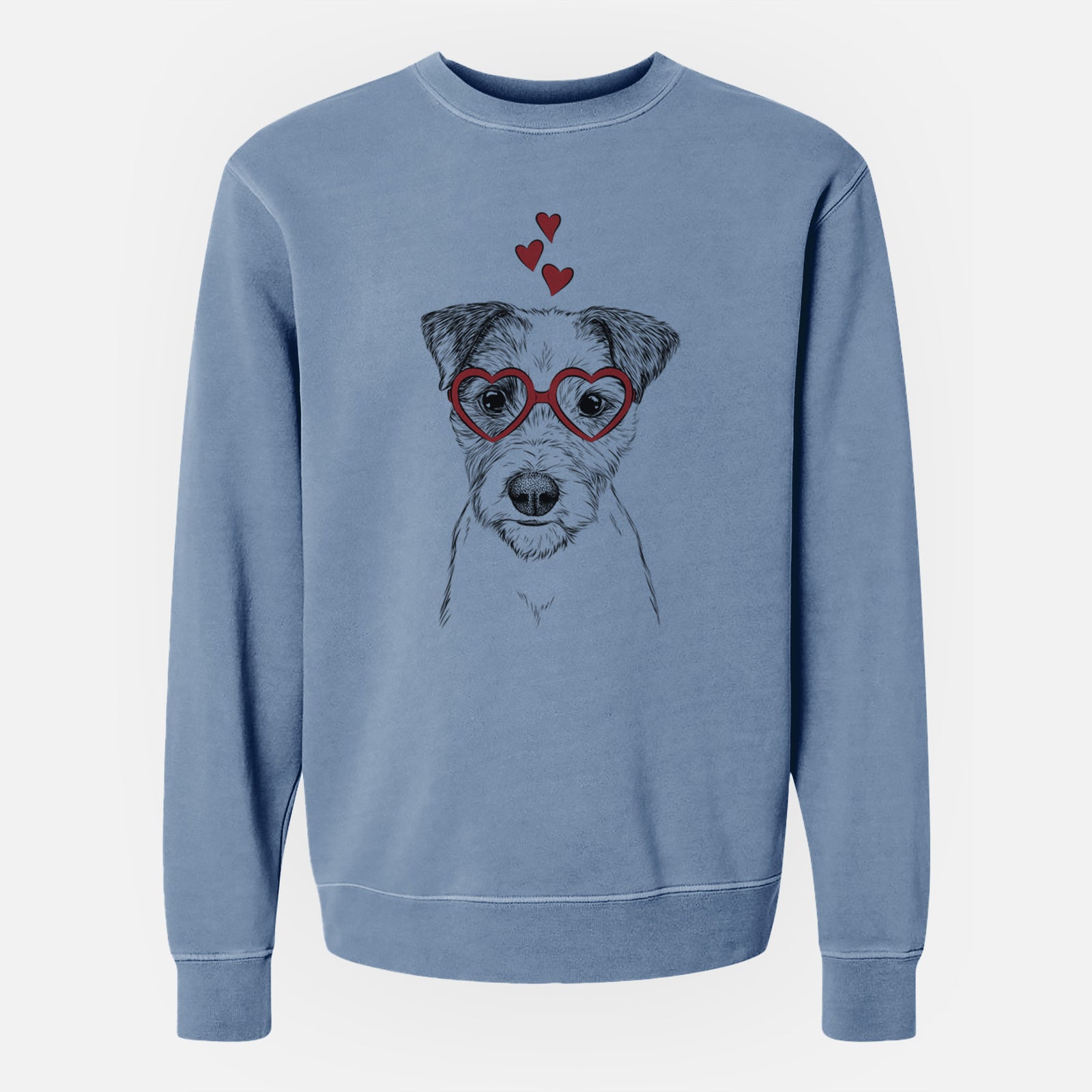 Valentine Bogart the Parson Russell Terrier - Unisex Pigment Dyed Crew Sweatshirt