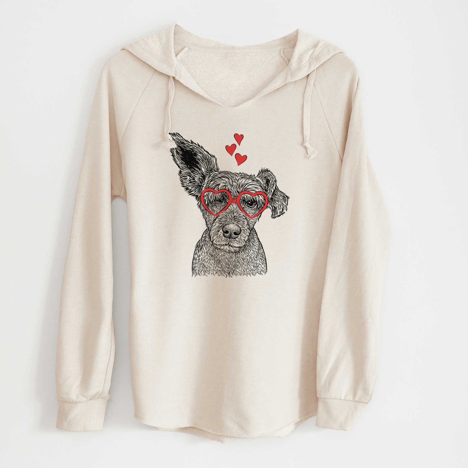 Valentine Boodles the Schnauzer Mix - Cali Wave Hooded Sweatshirt