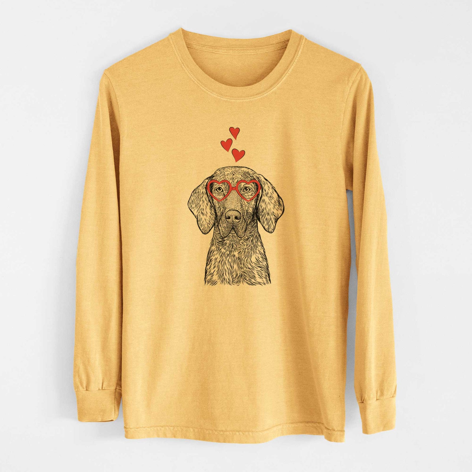 Valentine Boone the Plott Hound - Heavyweight 100% Cotton Long Sleeve