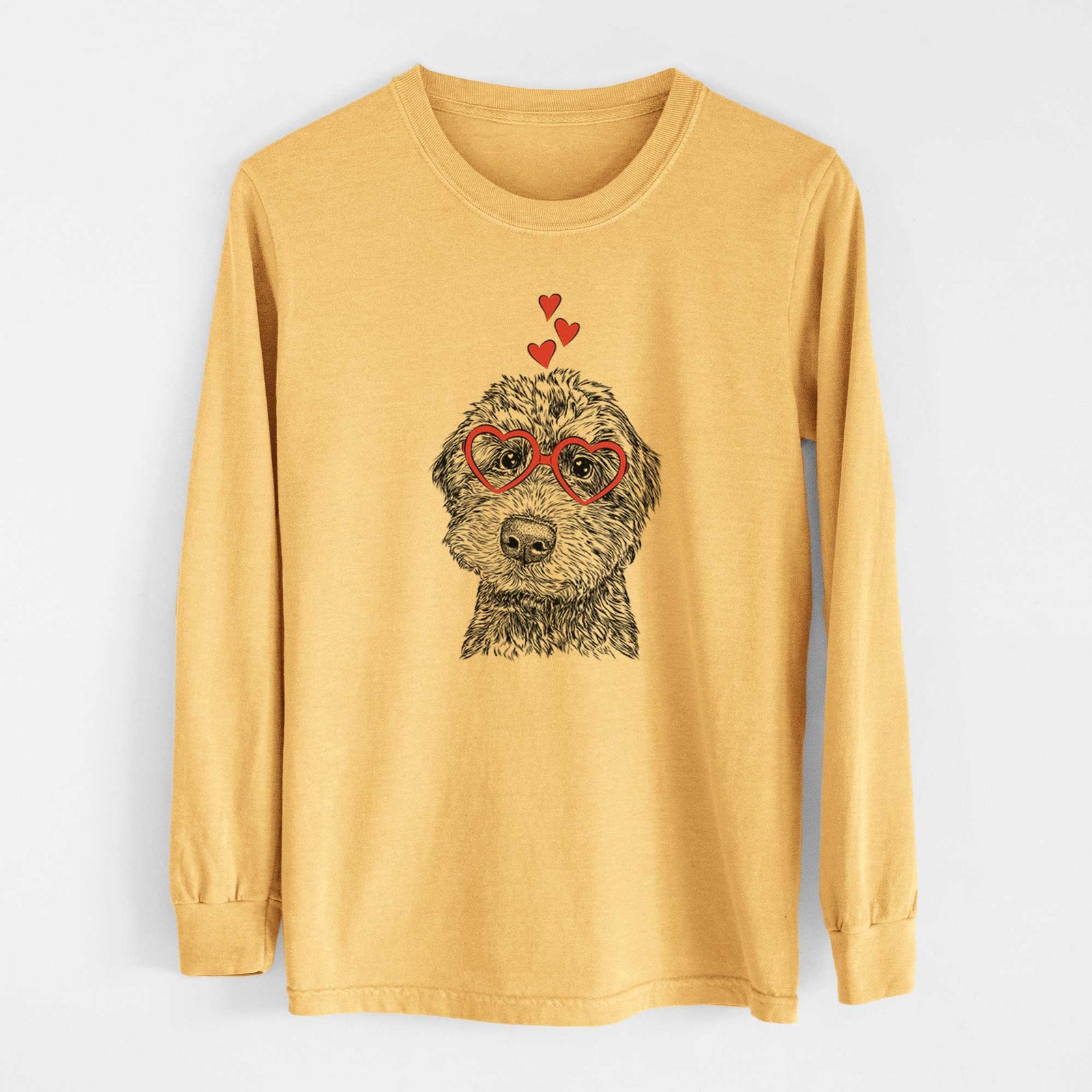 Valentine Bowser the Whoodle - Heavyweight 100% Cotton Long Sleeve