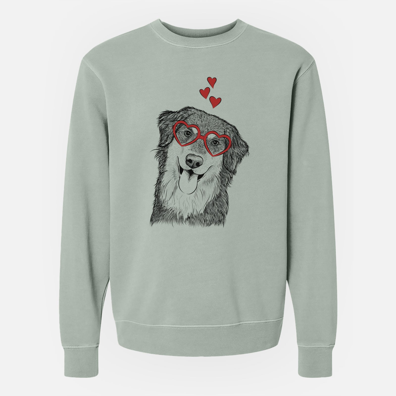 Valentine Brodie the Golden Aussie - Unisex Pigment Dyed Crew Sweatshirt