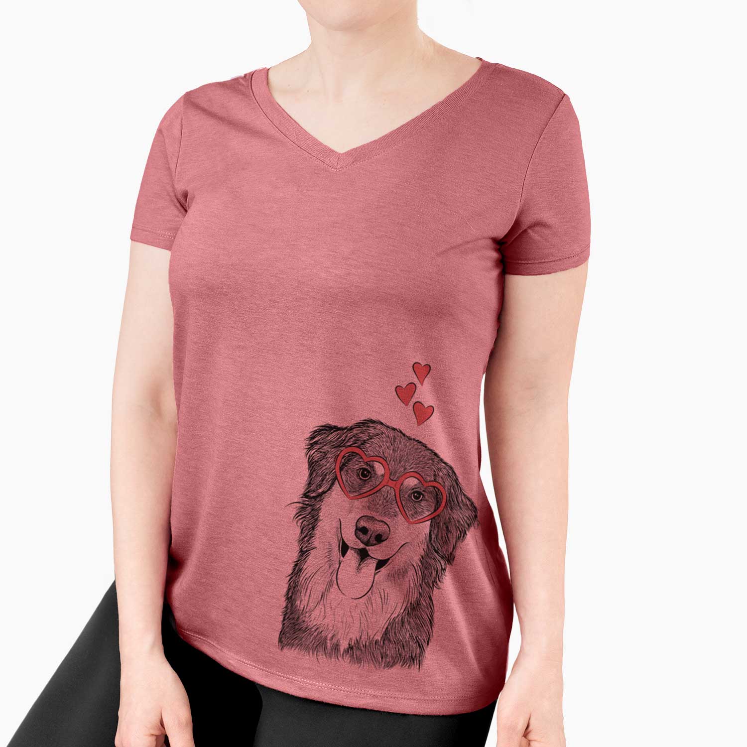 Valentine Brodie the Golden Aussie - Women's V-neck Shirt