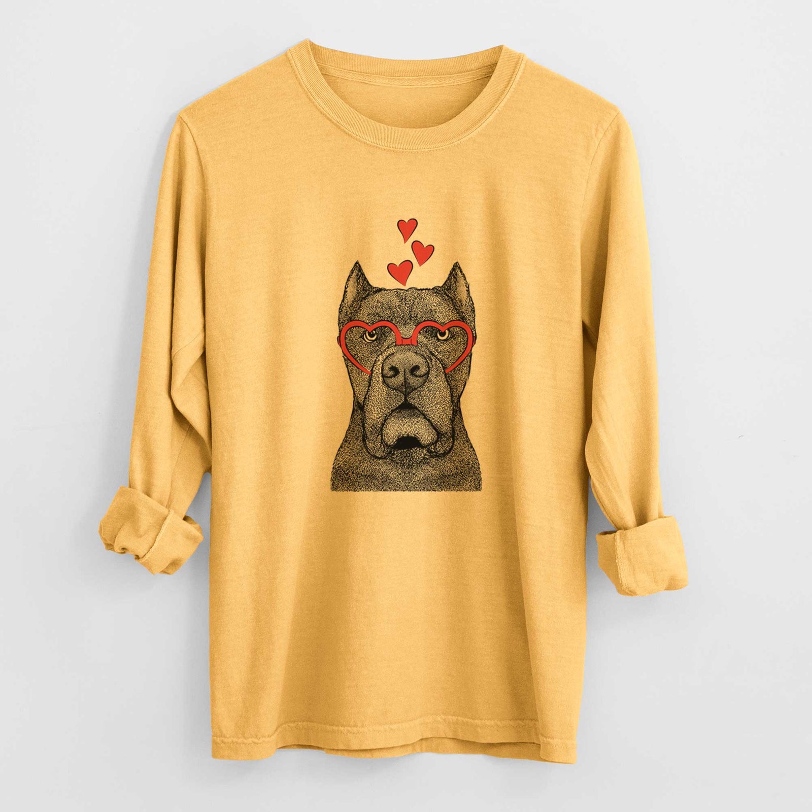 Valentine Bruno the Cane Corso - Heavyweight 100% Cotton Long Sleeve