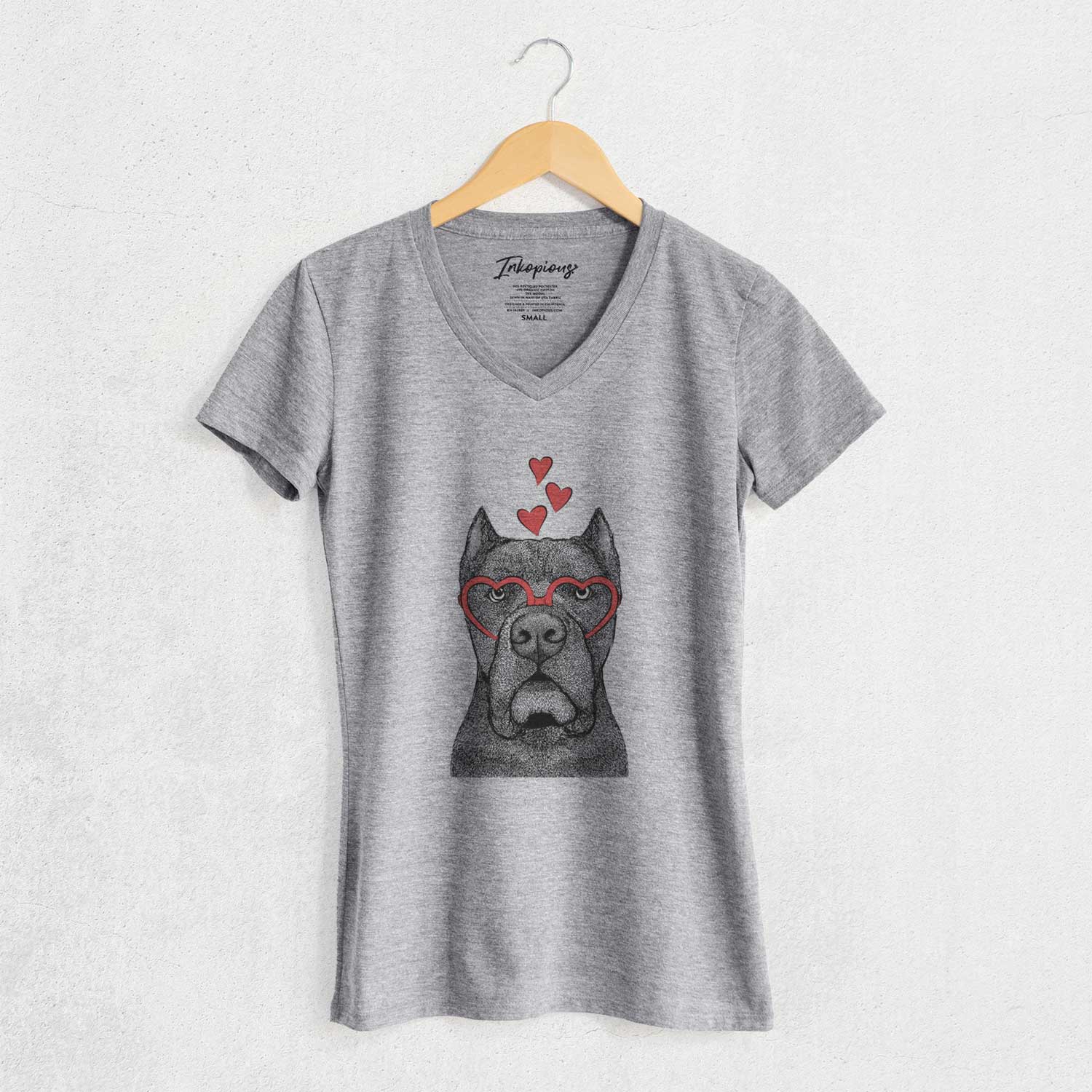 Valentine Bruno the Cane Corso - Women's V-neck Shirt