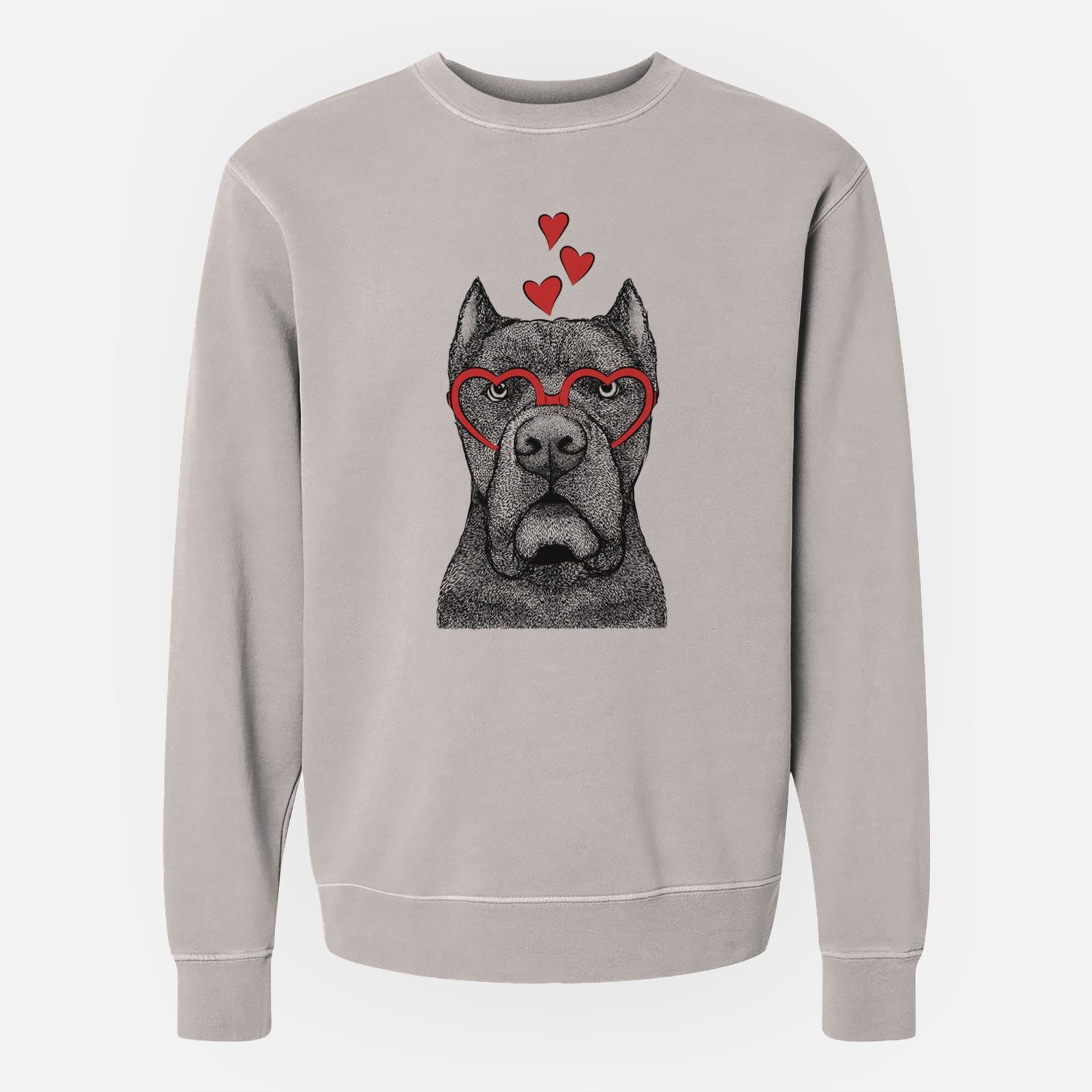 Valentine Bruno the Cane Corso - Unisex Pigment Dyed Crew Sweatshirt