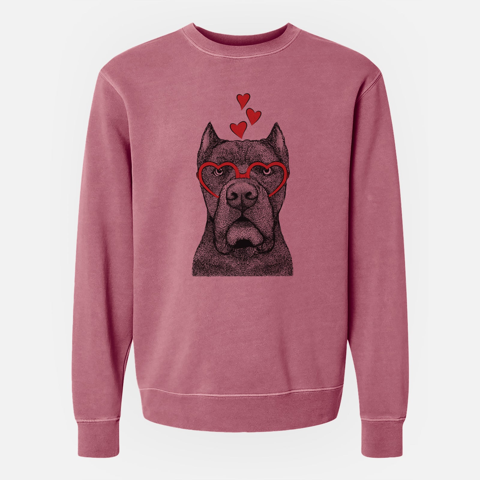 Valentine Bruno the Cane Corso - Unisex Pigment Dyed Crew Sweatshirt