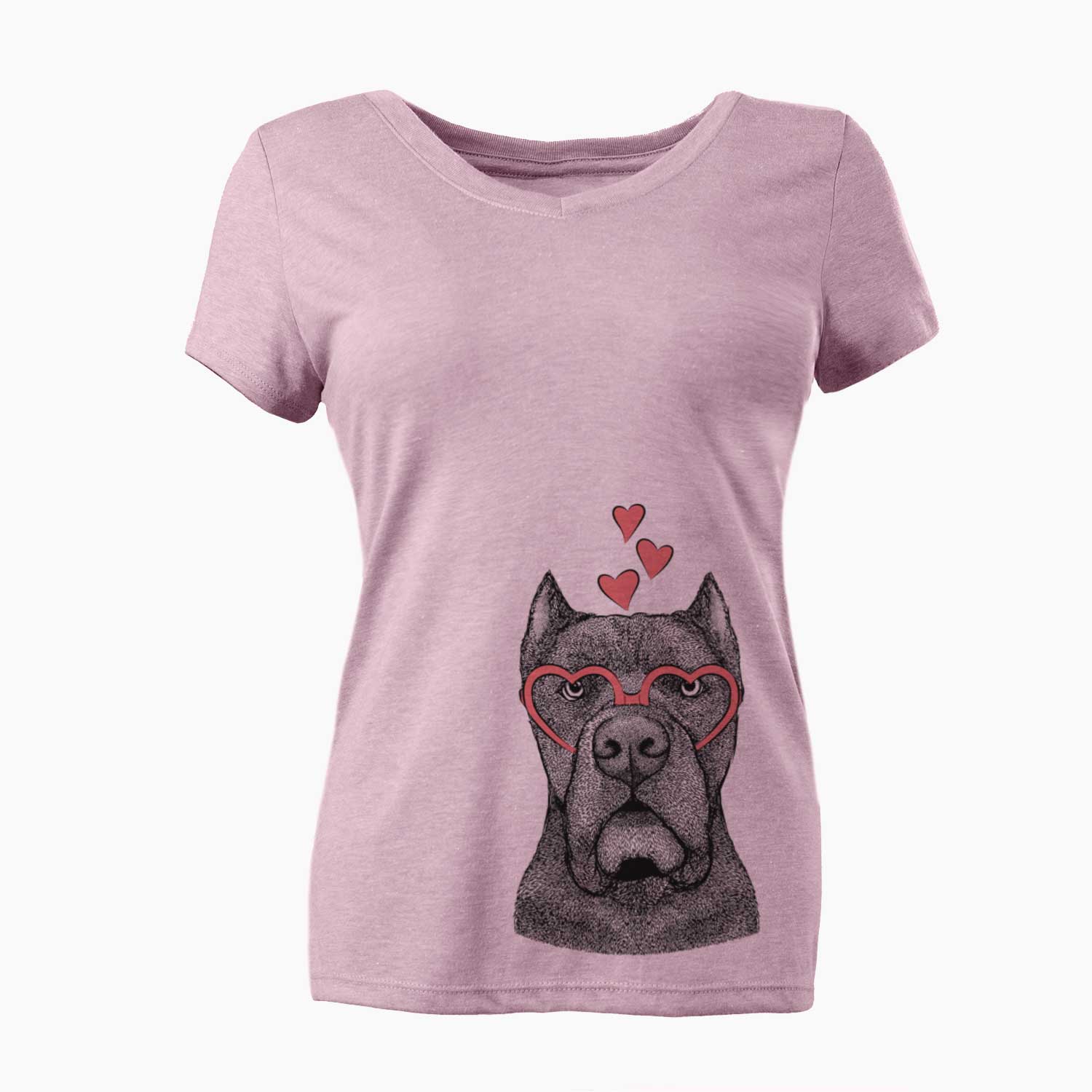 Valentine Bruno the Cane Corso - Women's V-neck Shirt