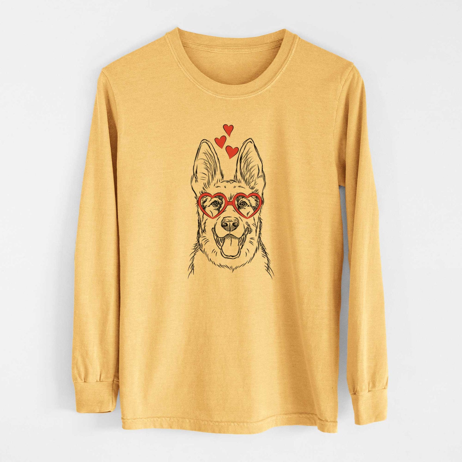 Valentine Brutus the German Shepherd - Heavyweight 100% Cotton Long Sleeve