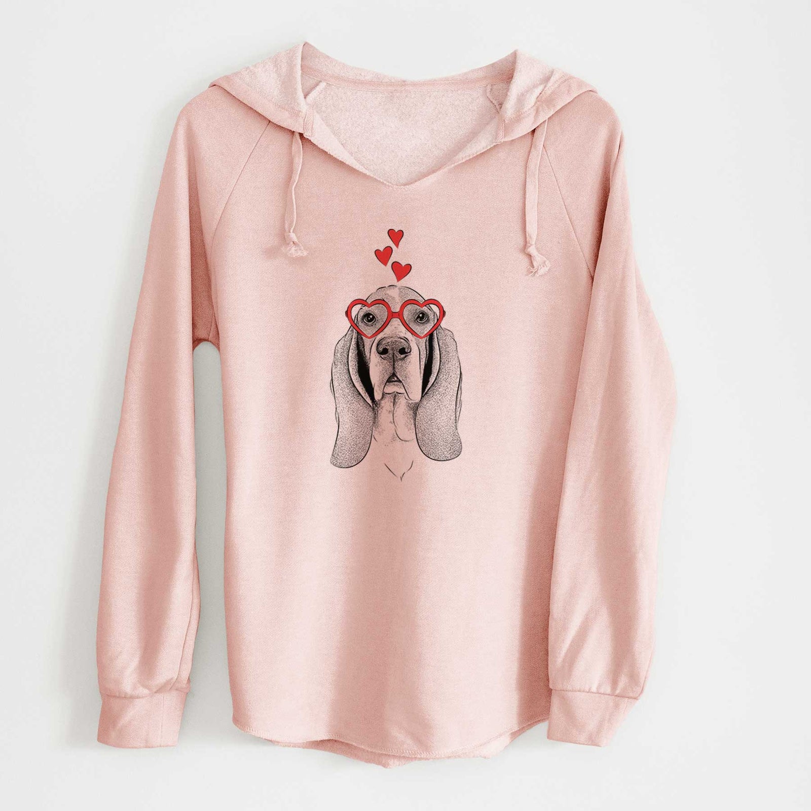 Valentine Buckley the Basset Hound - Cali Wave Hooded Sweatshirt