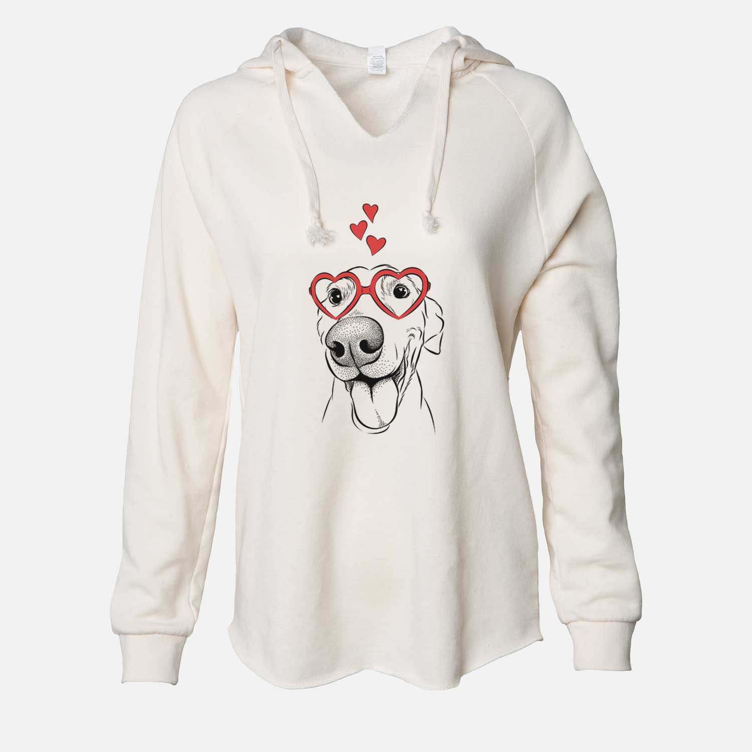 Valentine Buddy the Buddy the Sato / American Village Dog - Cali Wave Hooded Sweatshirt