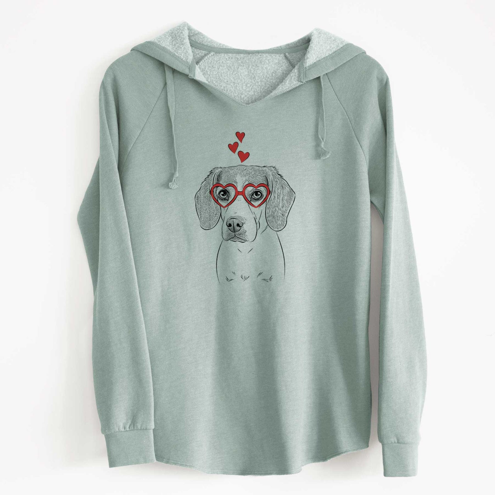 Valentine Bumbee the Beagle - Cali Wave Hooded Sweatshirt