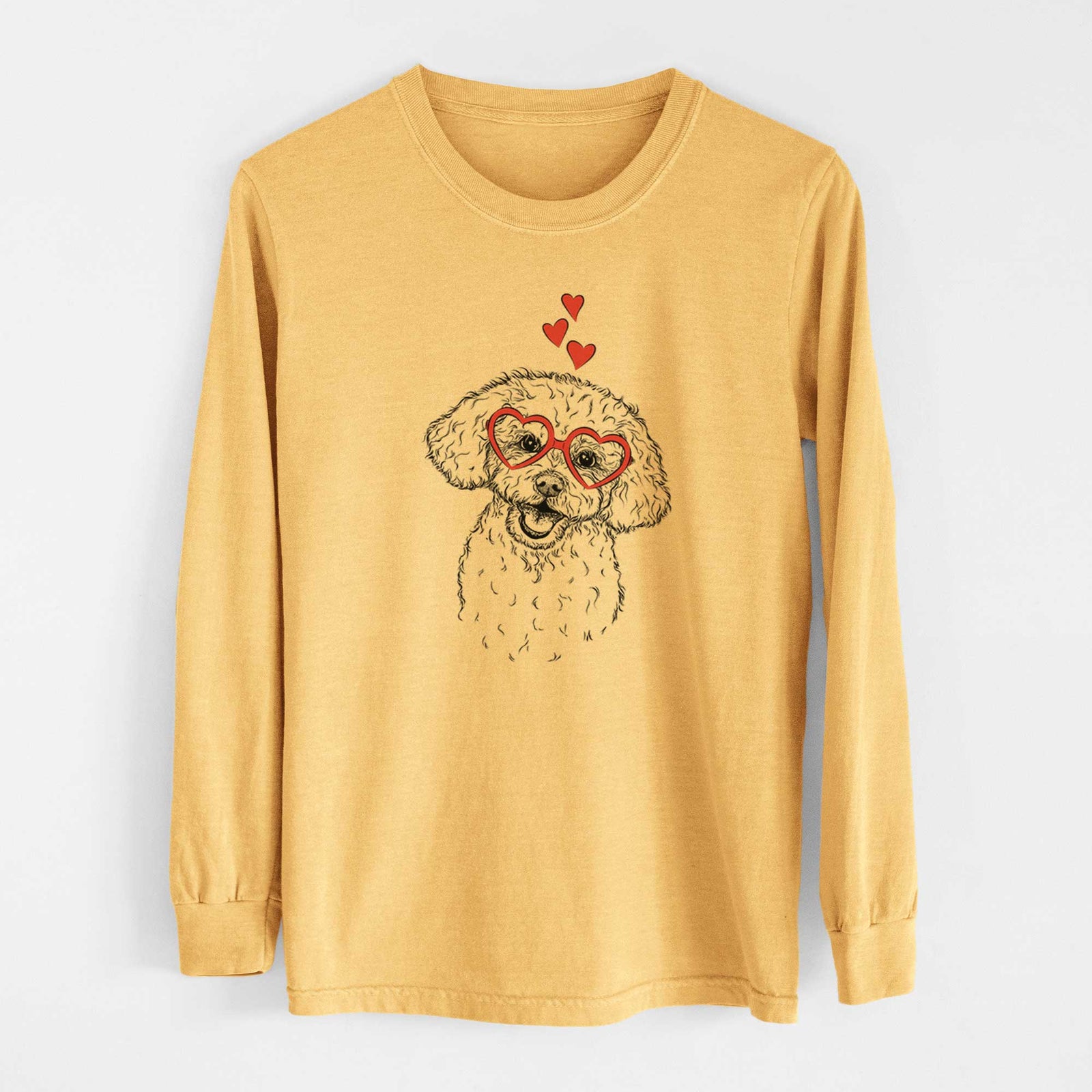 Valentine Caesar the Bichon Frise - Heavyweight 100% Cotton Long Sleeve