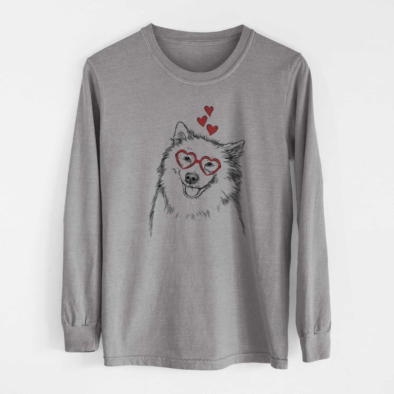 Valentine Caico the Samoyed - Heavyweight 100% Cotton Long Sleeve