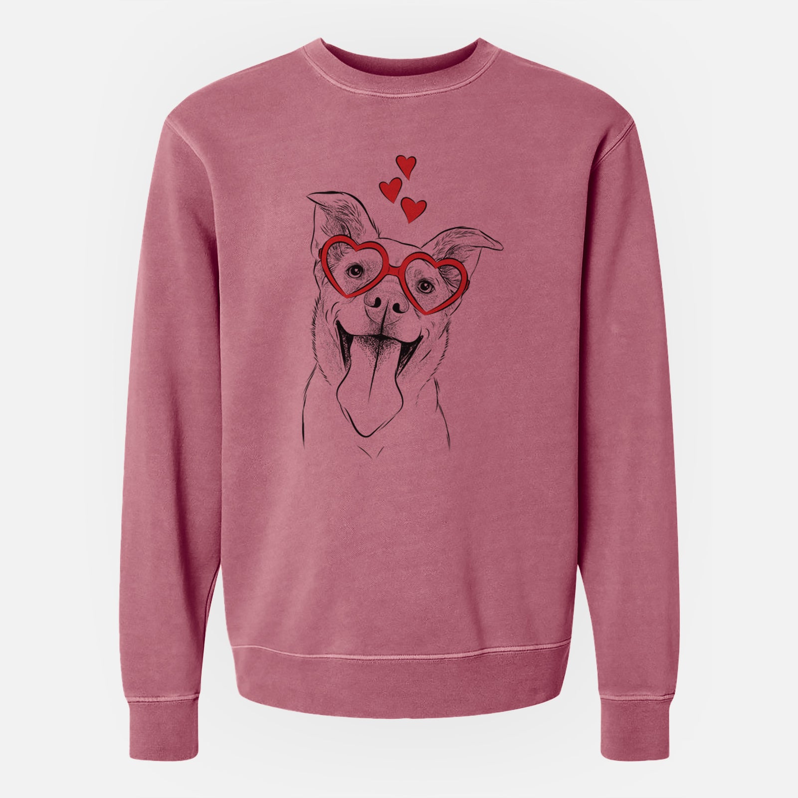 Valentine Candy the Mixed Breed - Unisex Pigment Dyed Crew Sweatshirt