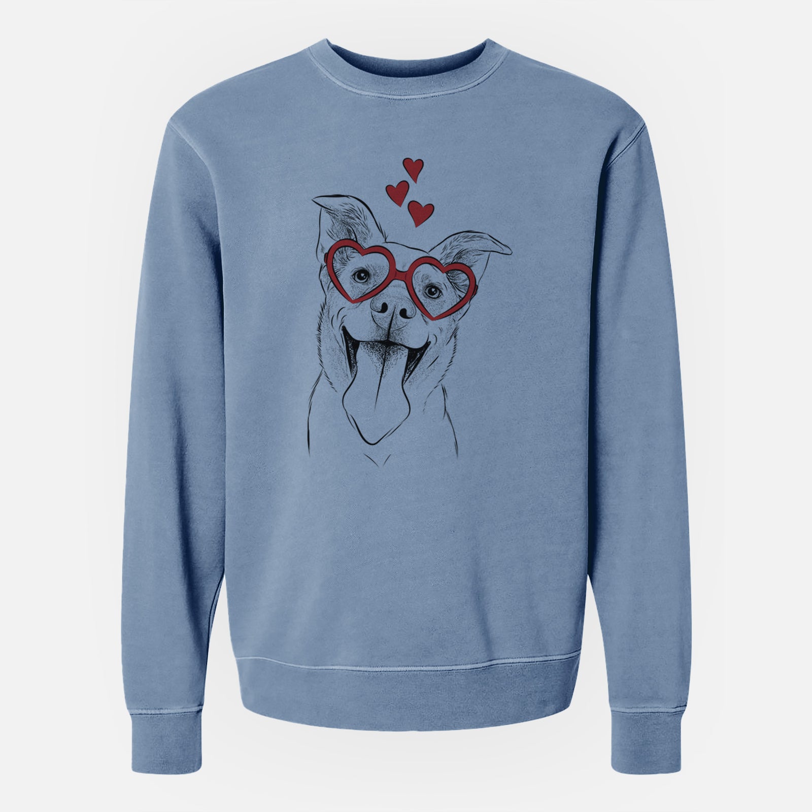 Valentine Candy the Mixed Breed - Unisex Pigment Dyed Crew Sweatshirt