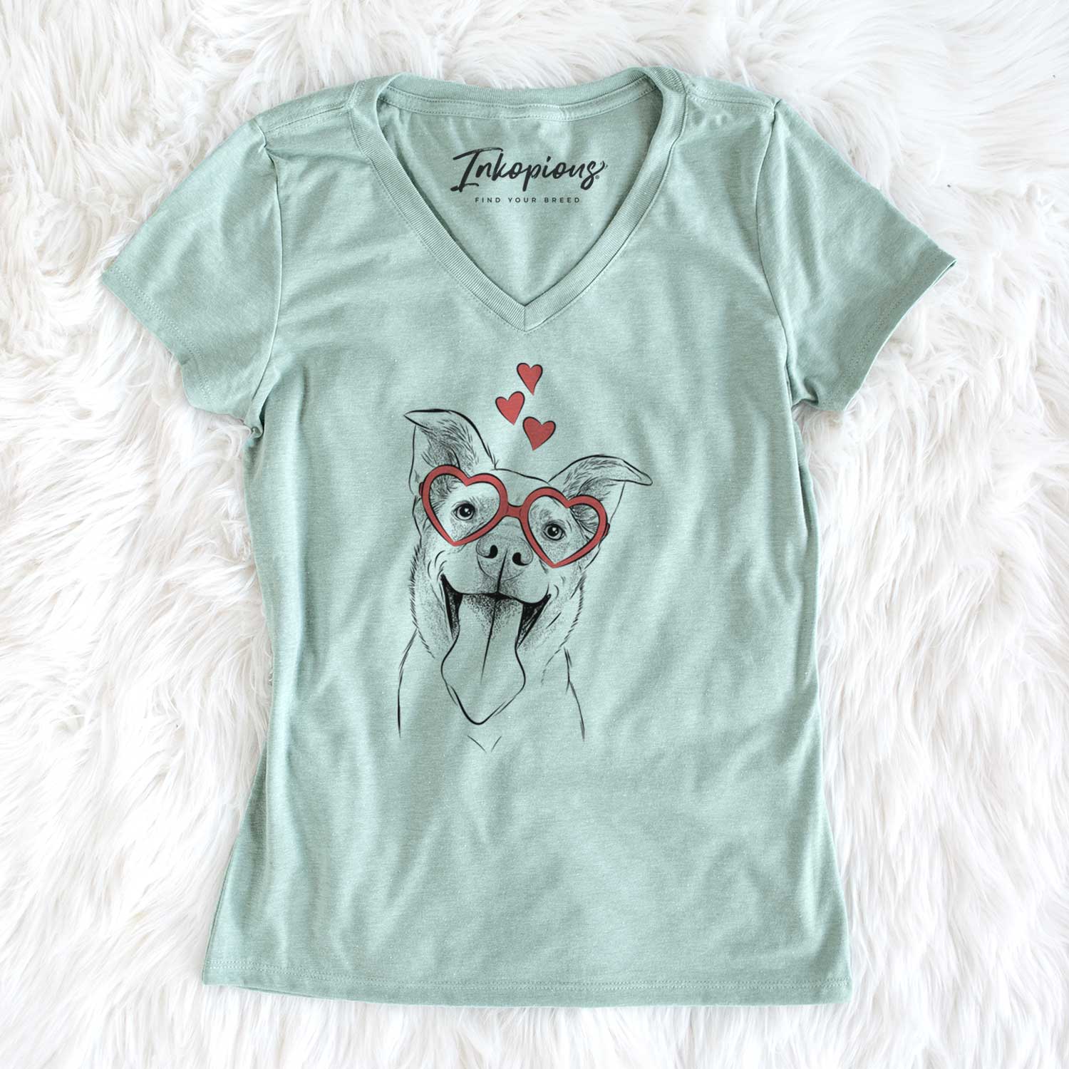 Valentine Candy the Mixed Breed - Women's V-neck Shirt