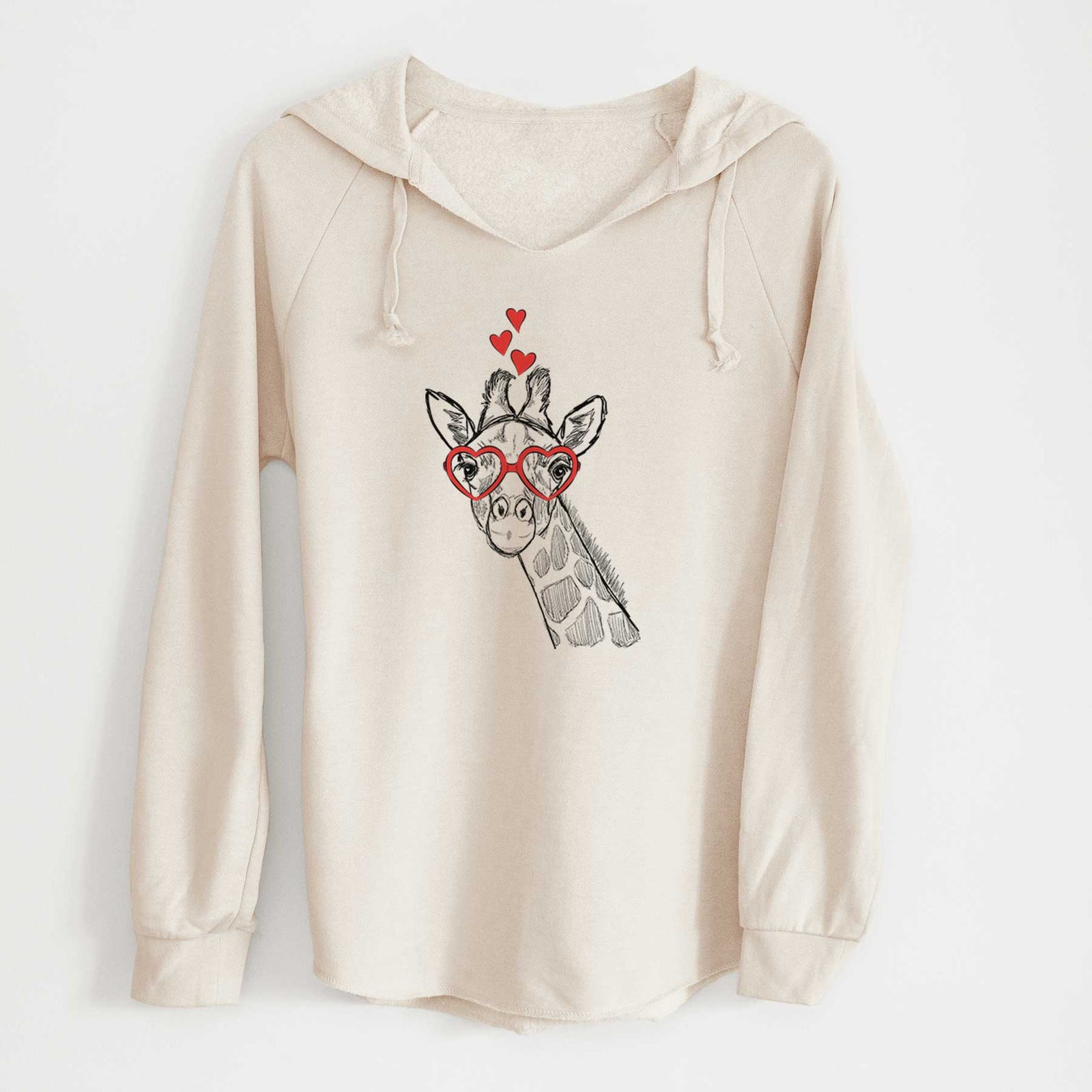 Valentine Cedrick the Giraffe - Cali Wave Hooded Sweatshirt