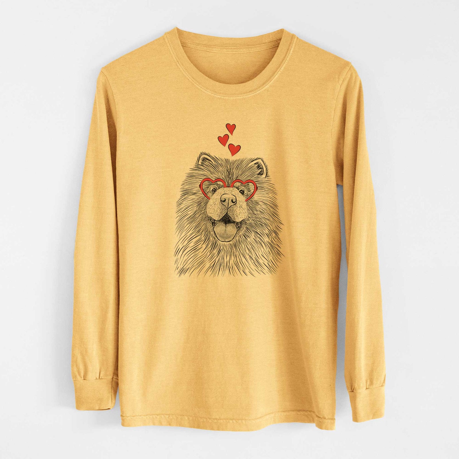 Valentine Charming Charlie the Chow Chow - Heavyweight 100% Cotton Long Sleeve