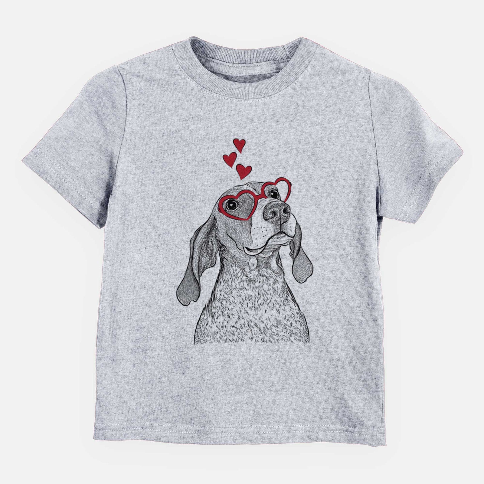 Valentine Chester the Red Tick Coonhound - Kids/Youth/Toddler Shirt