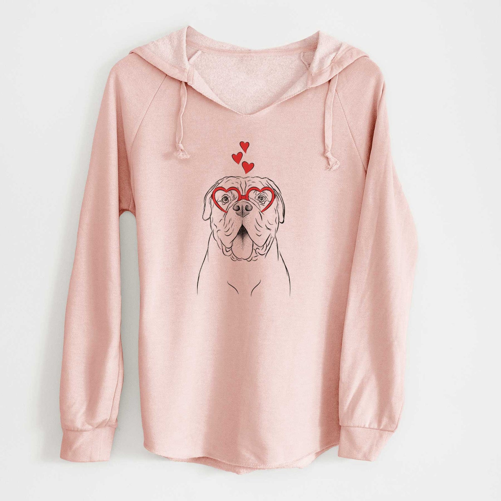 Valentine Chief the Boxer Bulldog Mix - Cali Wave Hooded Sweatshirt