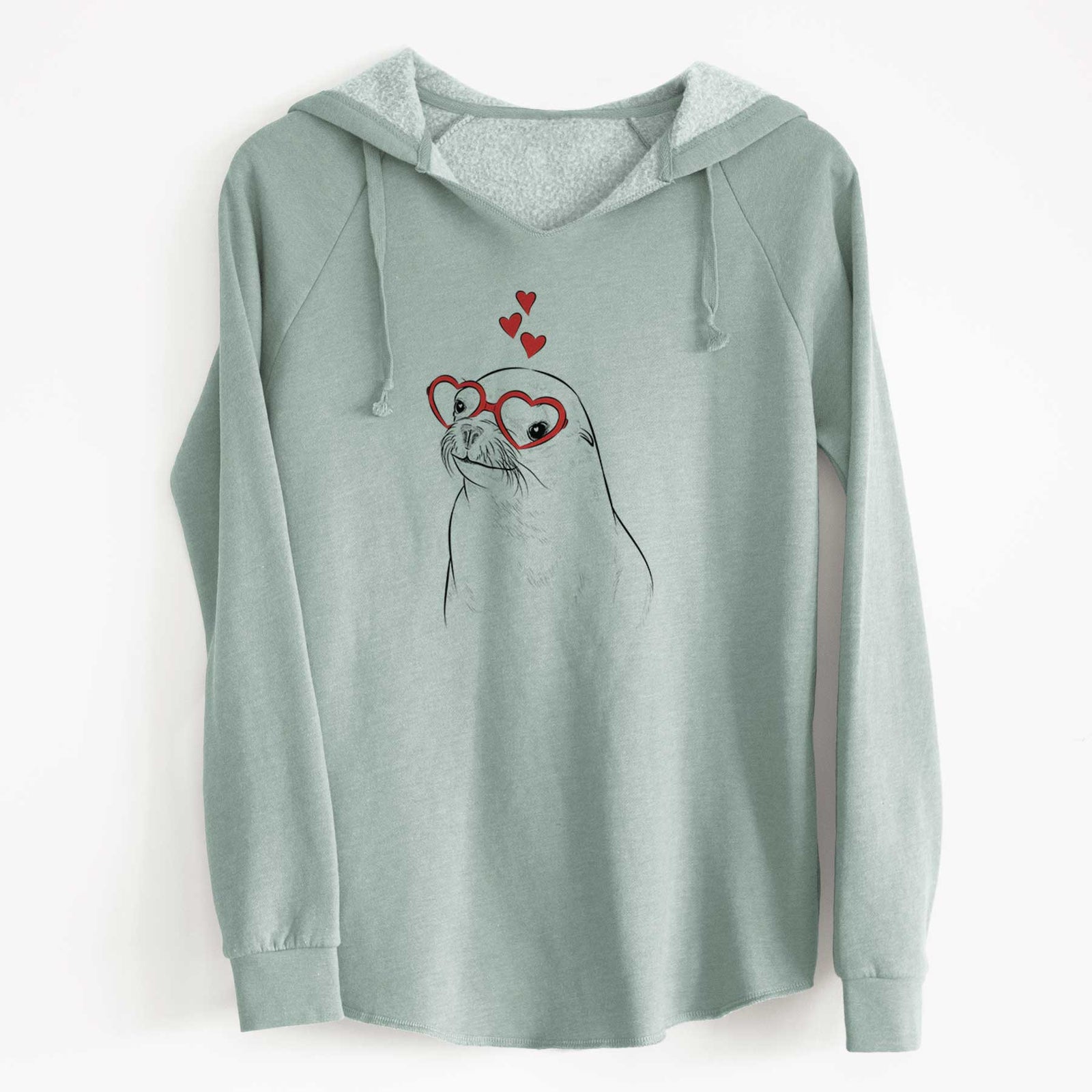 Valentine Chip the California Sea Lion - Cali Wave Hooded Sweatshirt