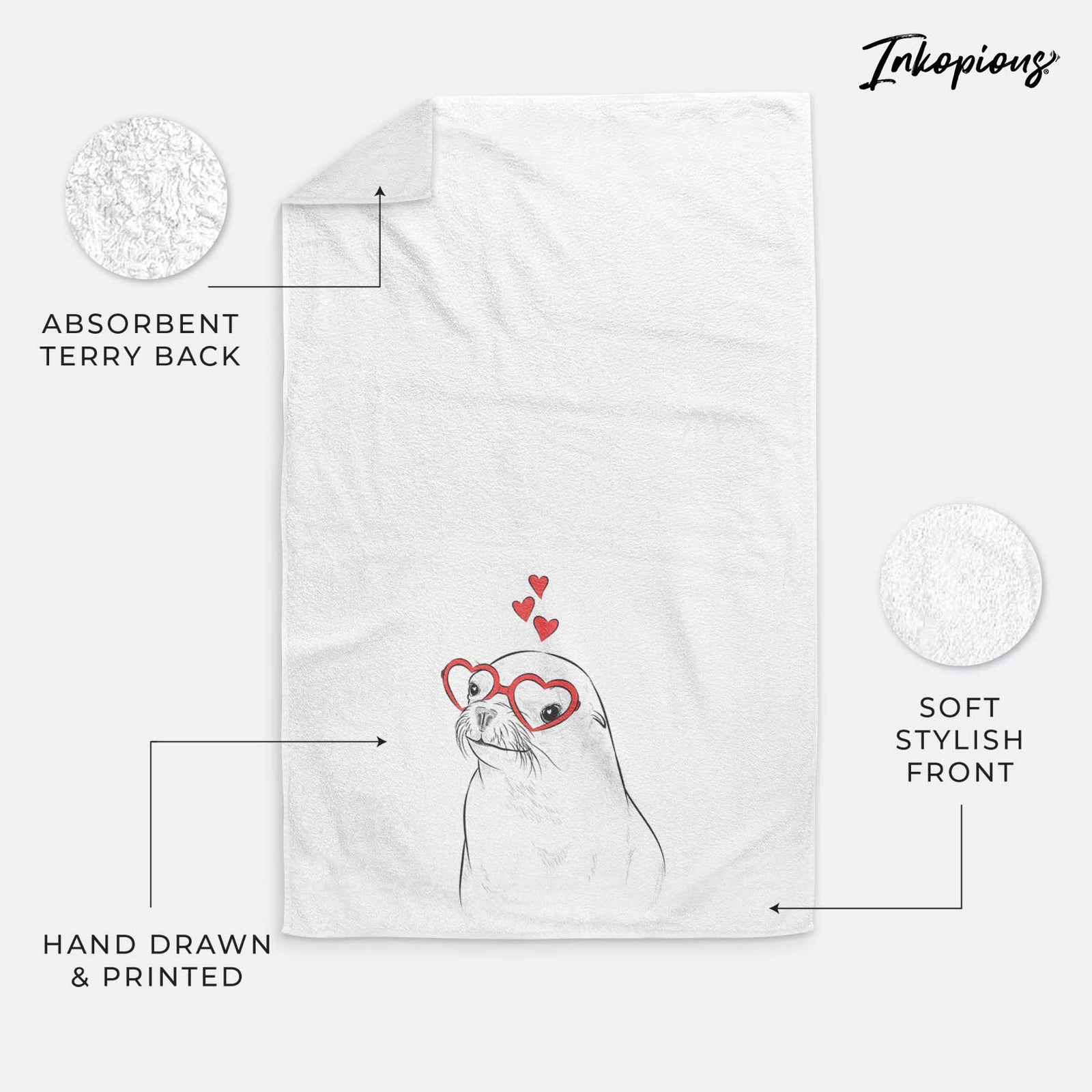 Chip the California Sea Lion Decorative Hand Towel