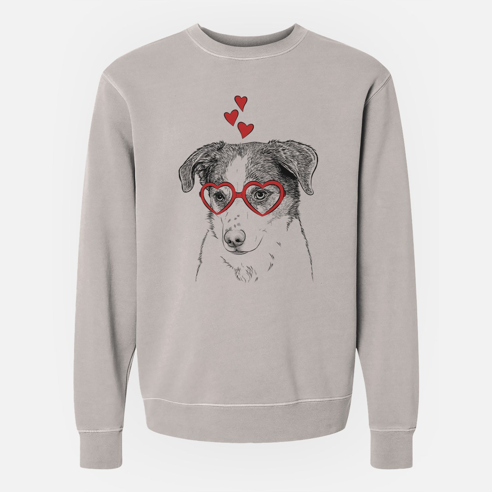 Valentine Coco the Beagle Mix - Unisex Pigment Dyed Crew Sweatshirt