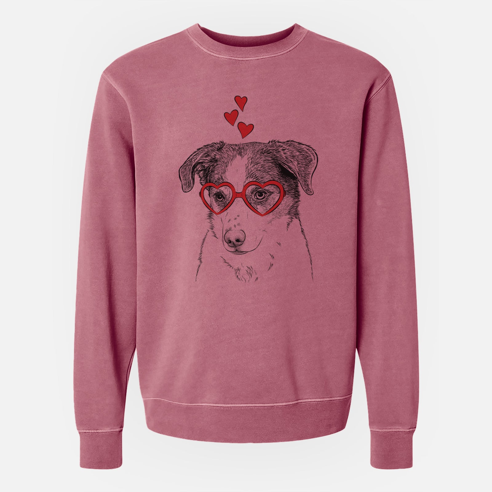 Valentine Coco the Beagle Mix - Unisex Pigment Dyed Crew Sweatshirt