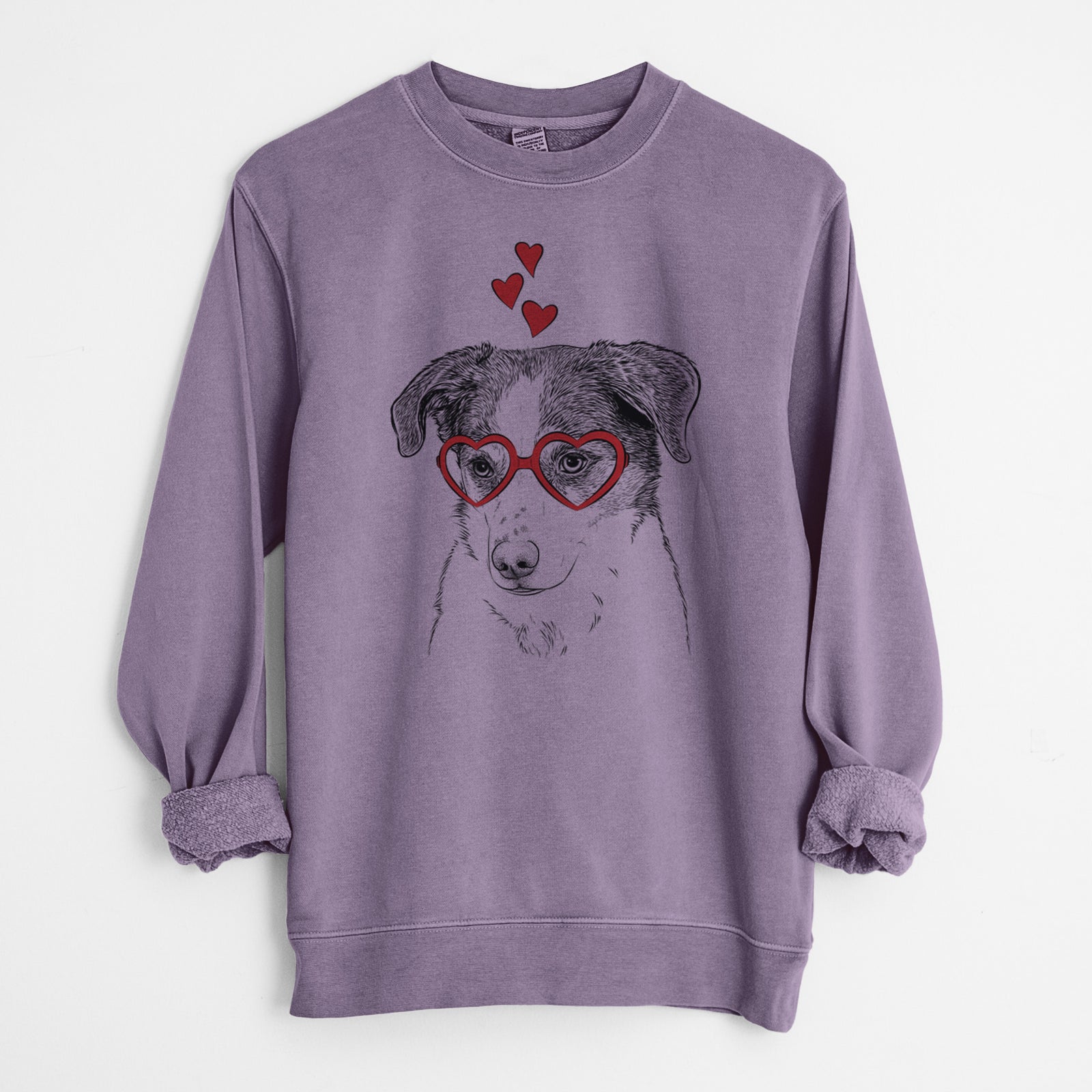 Valentine Coco the Beagle Mix - Unisex Pigment Dyed Crew Sweatshirt