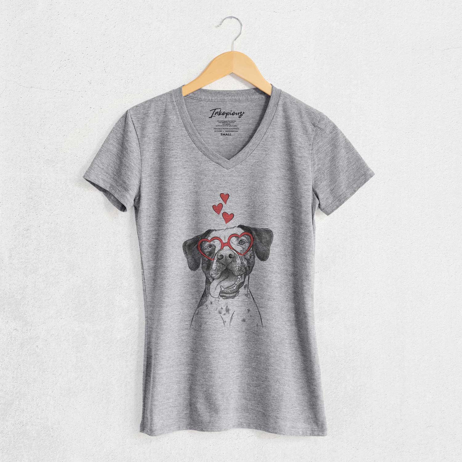 Valentine Cola the Catahoula - Women's V-neck Shirt