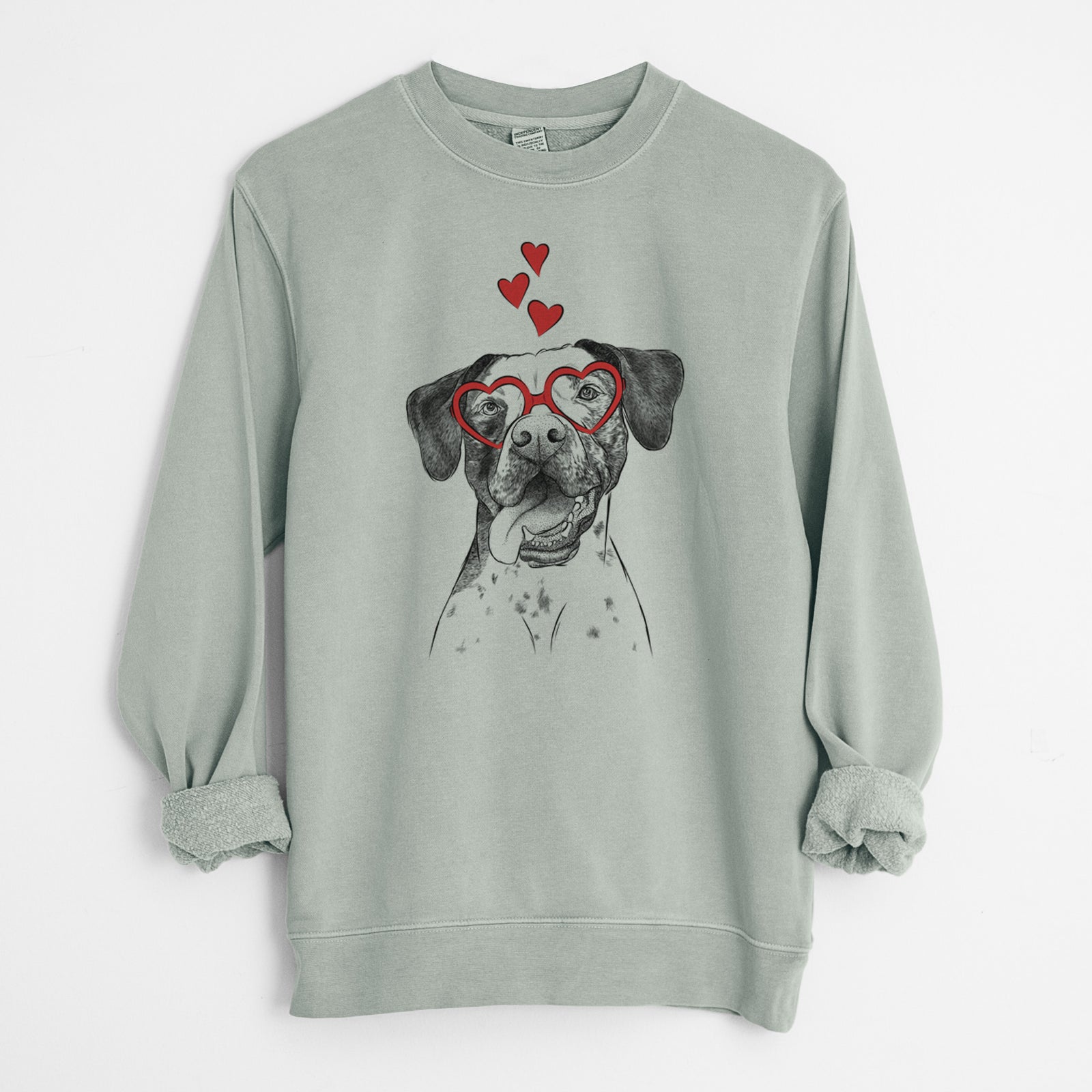 Valentine Cola the Catahoula - Unisex Pigment Dyed Crew Sweatshirt